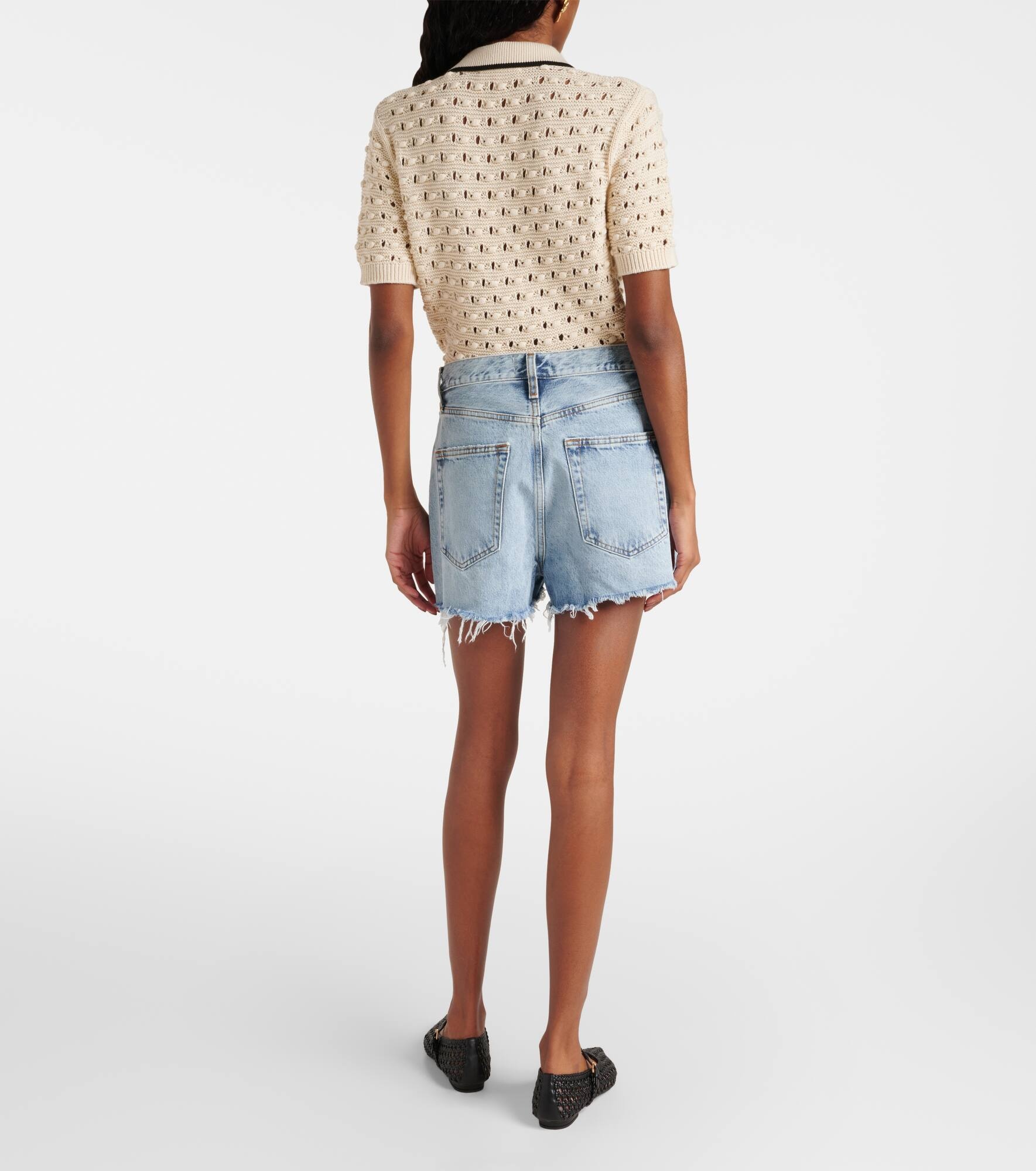Dare high-rise denim shorts - 3