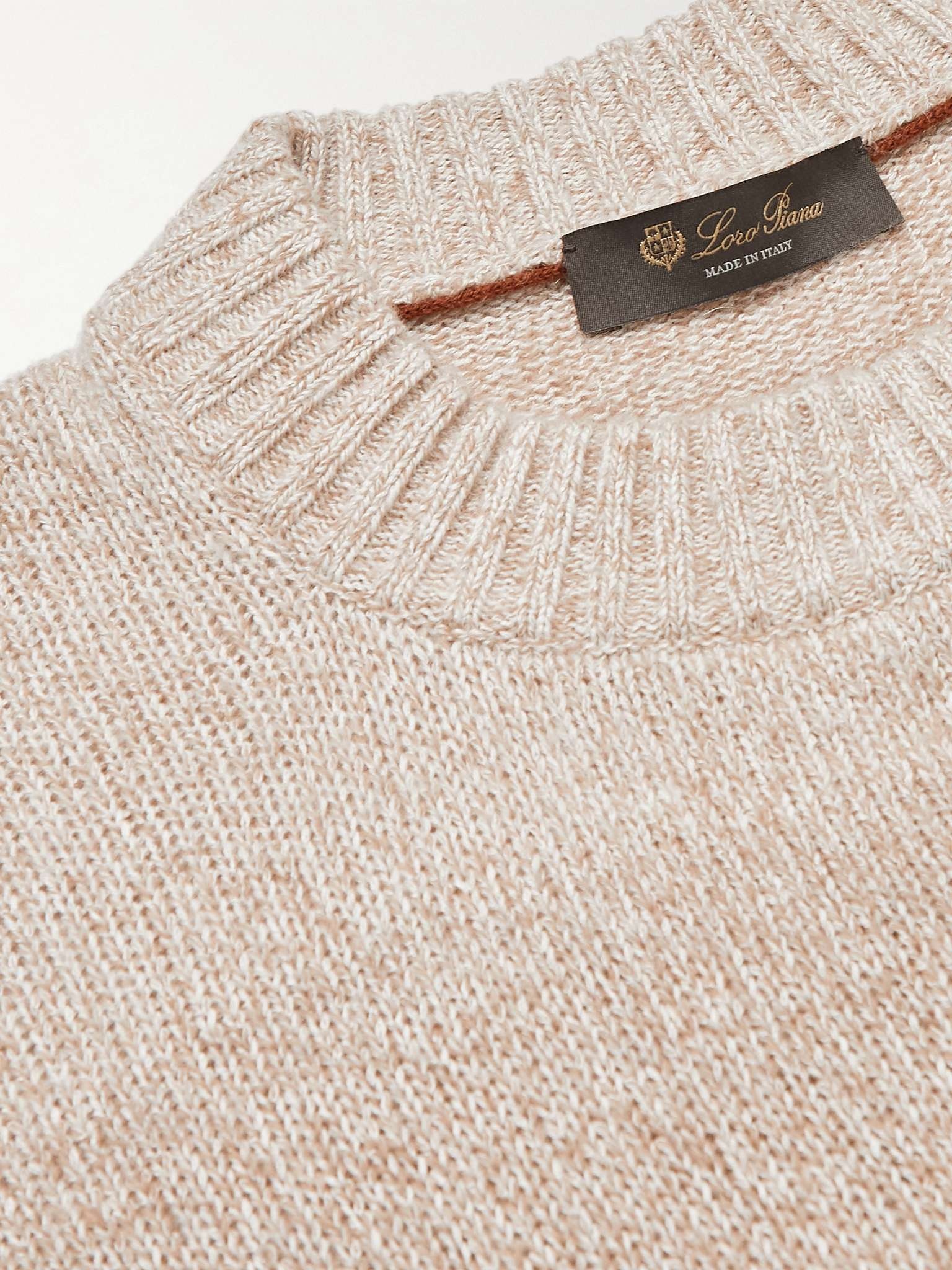 Striped Silk, Camel and Cashmere-Blend Sweater - 5