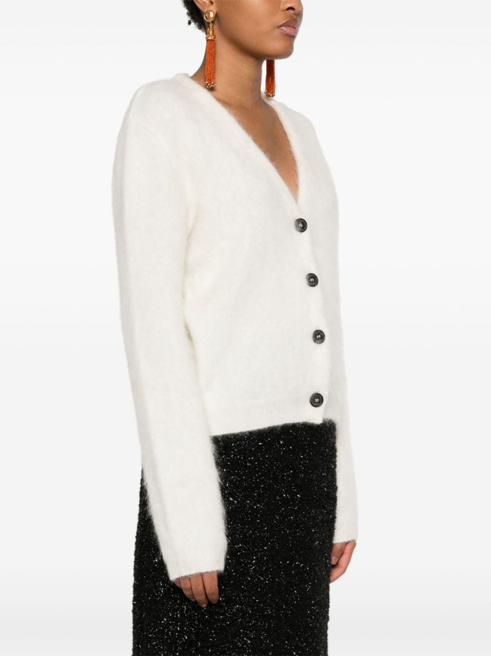 brushed cardigan - 3