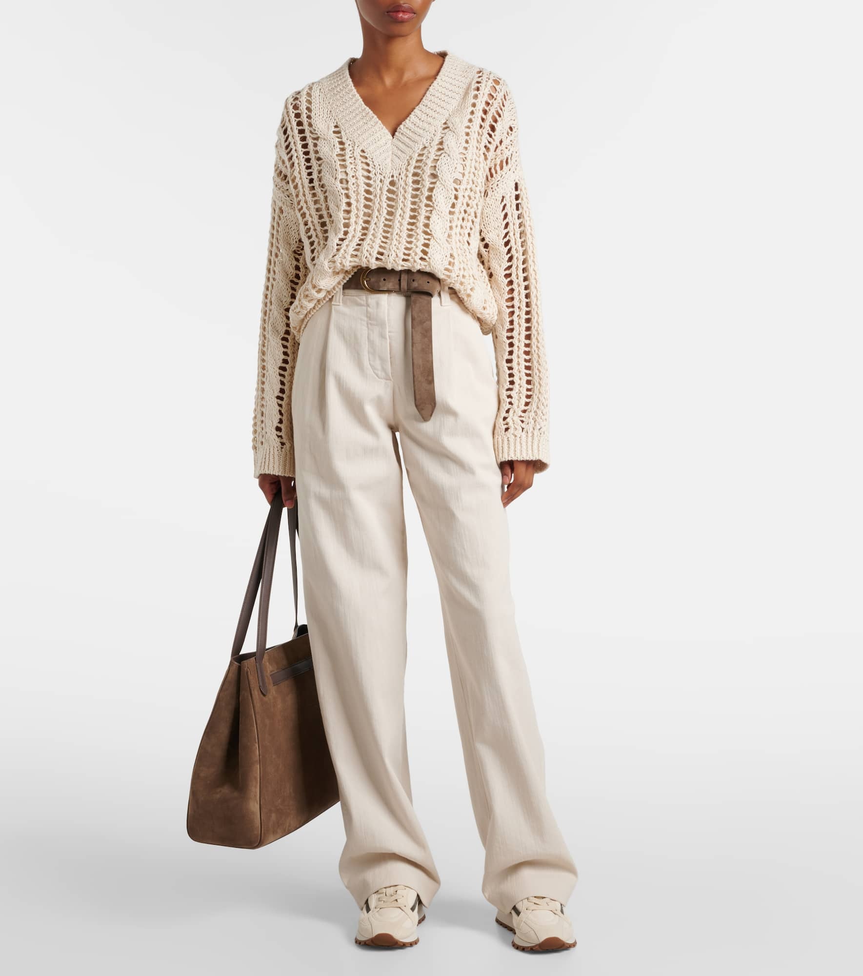 Jute and cotton-blend sweater - 2
