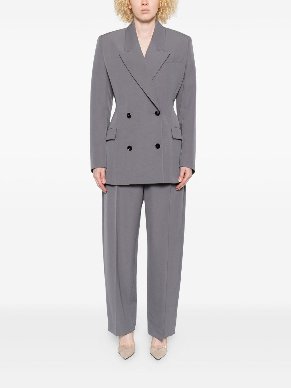 wool double-breasted blazer - 2