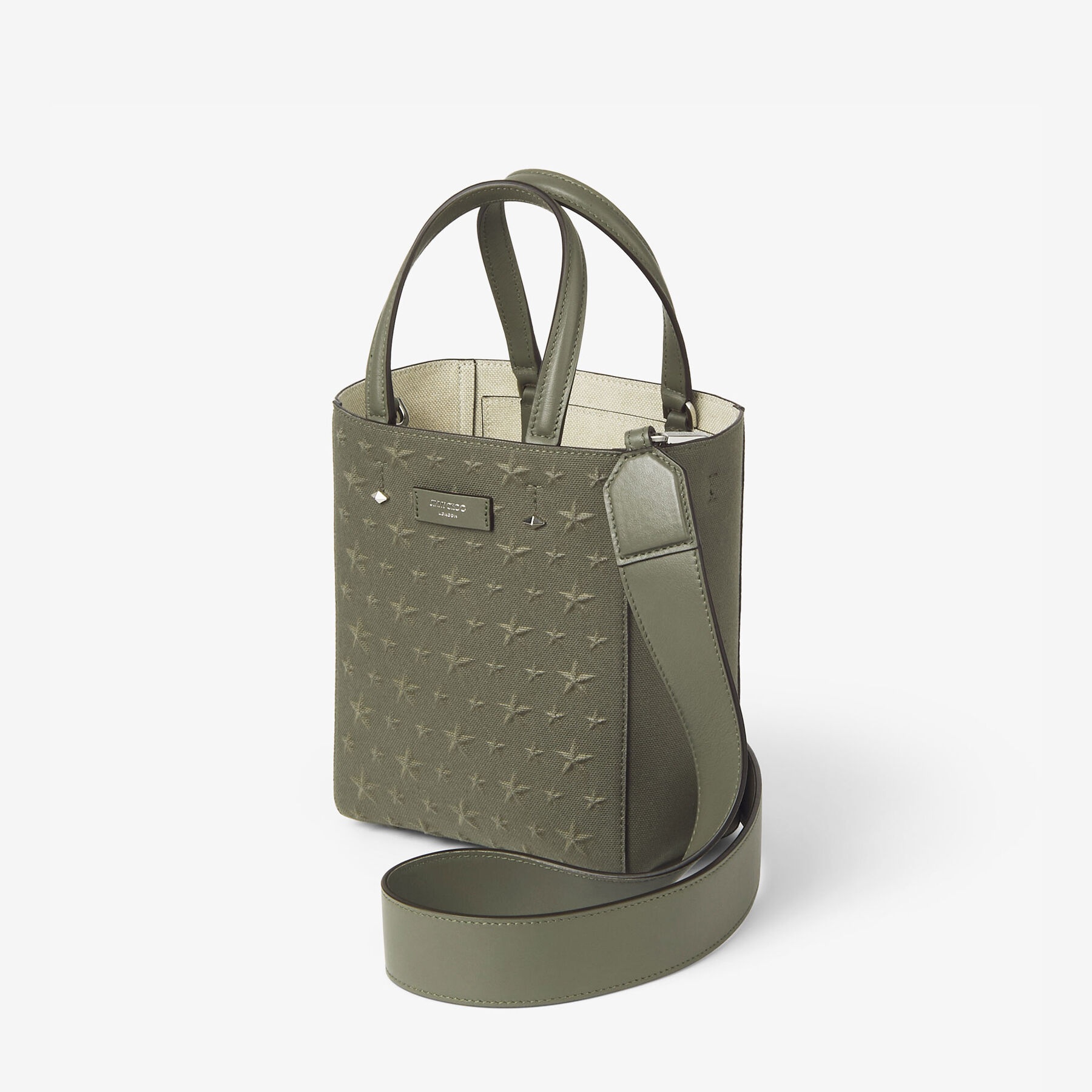 Lenny North-South S-M
Green Embossed Canvas Tote Bag - 2