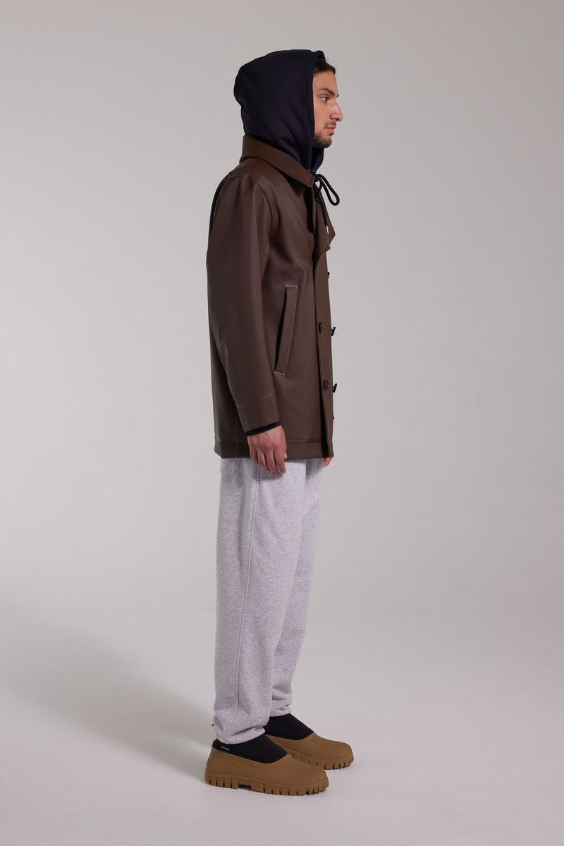 Tranholmen Double Breasted Raincoat Dark Brown 3