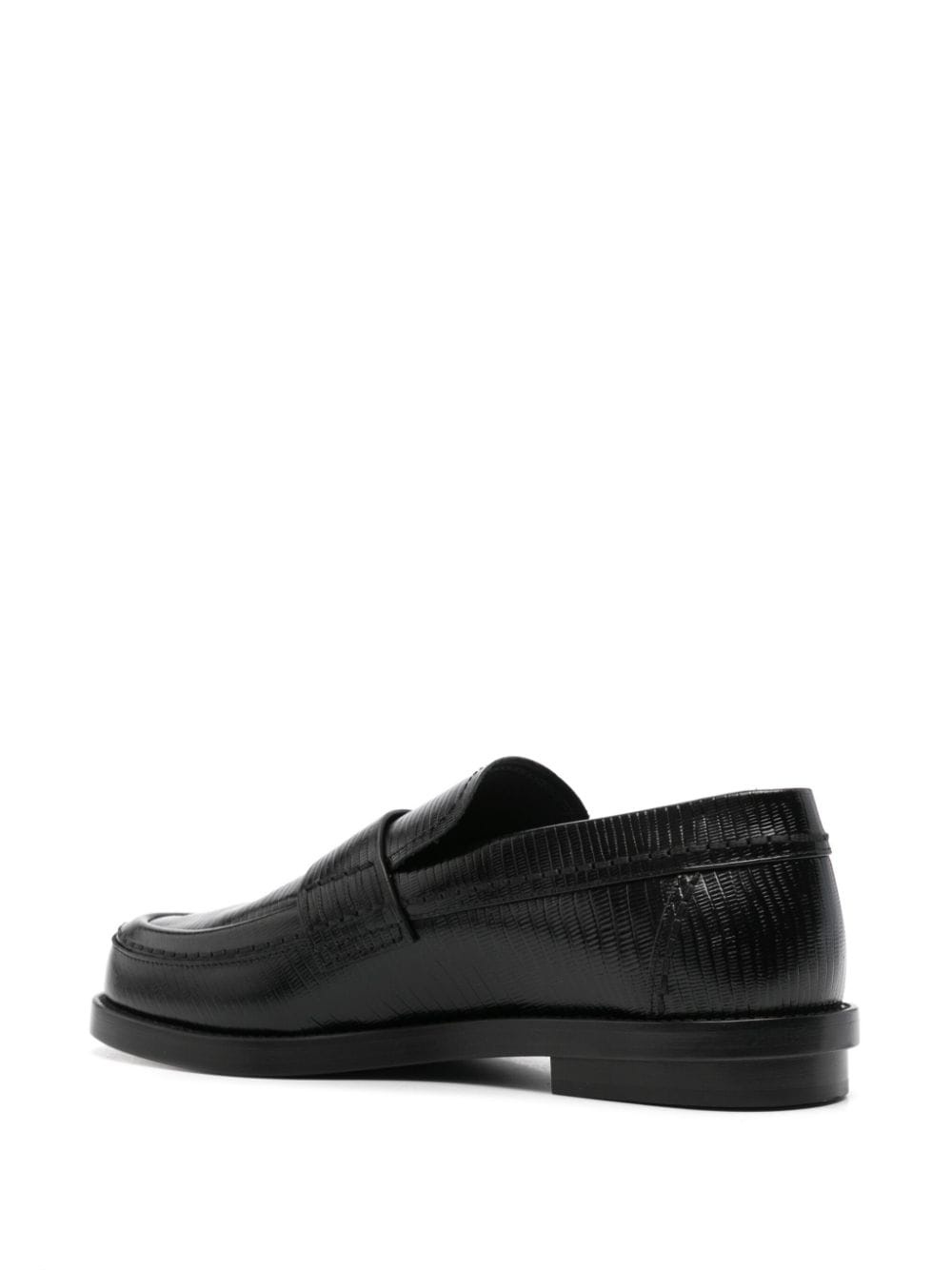 lizard-skin effect loafers - 3