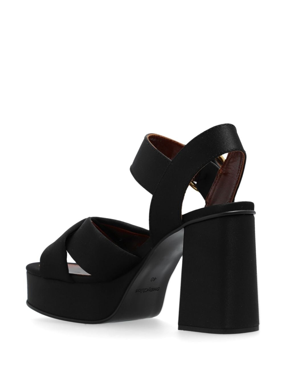 satin 110mm platform sandals - 3