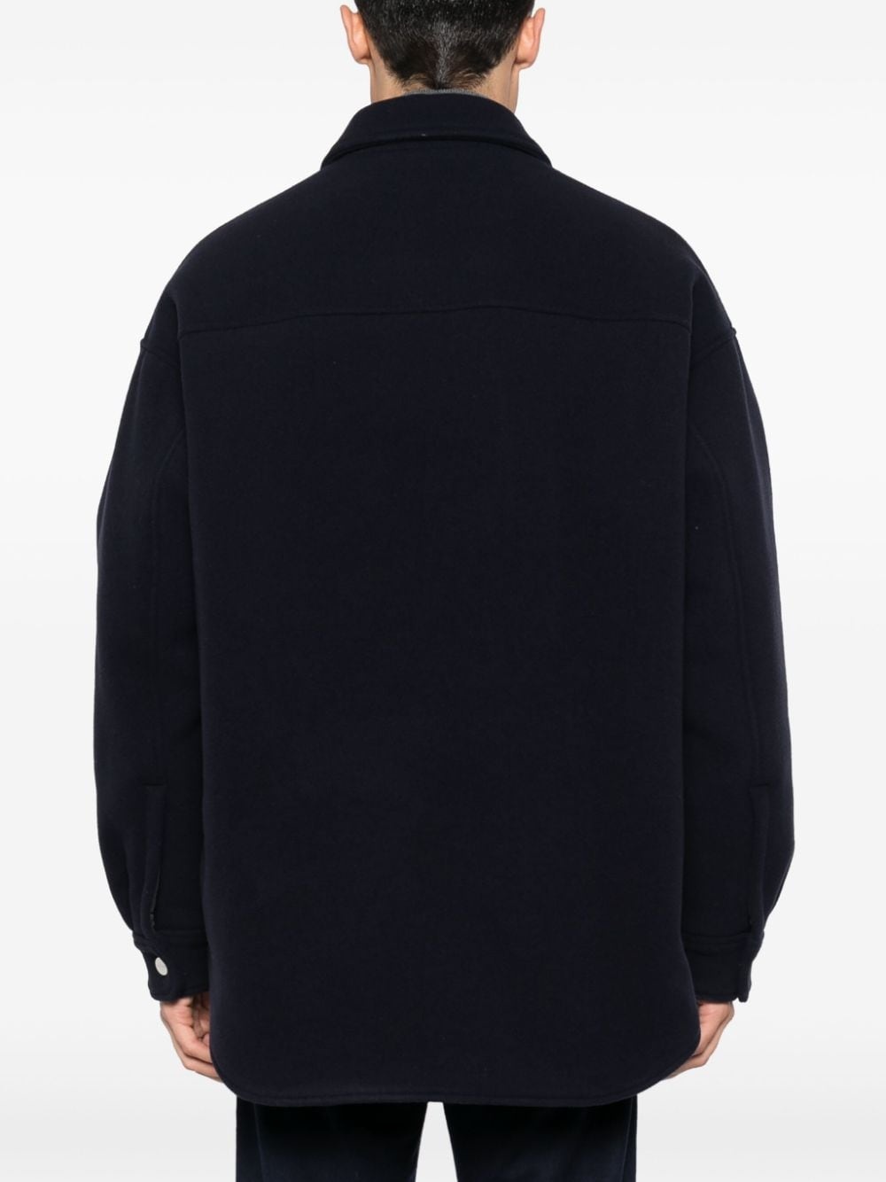 felted virgin wool shirt jacket - 4