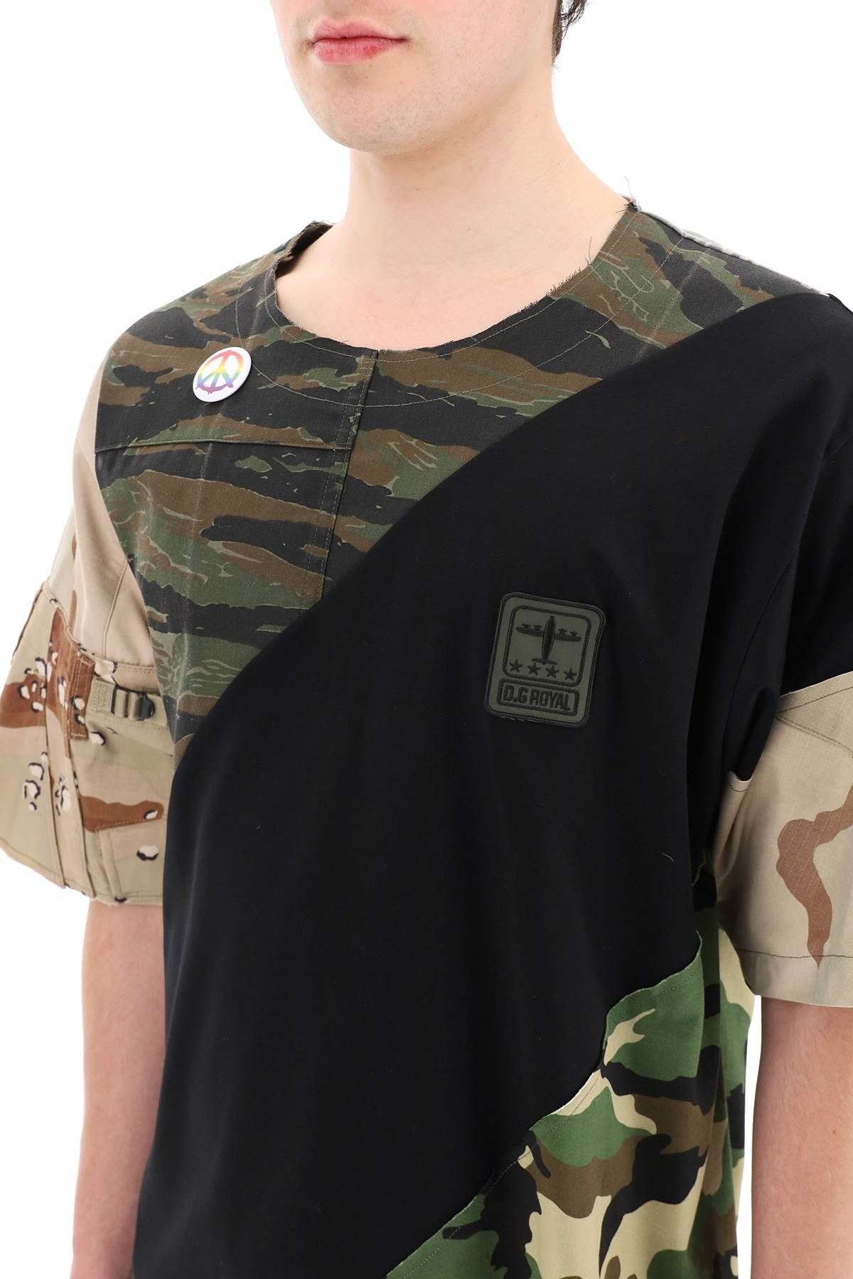 CAMOUFLAGE PATCHWORK T-SHIRT - 5