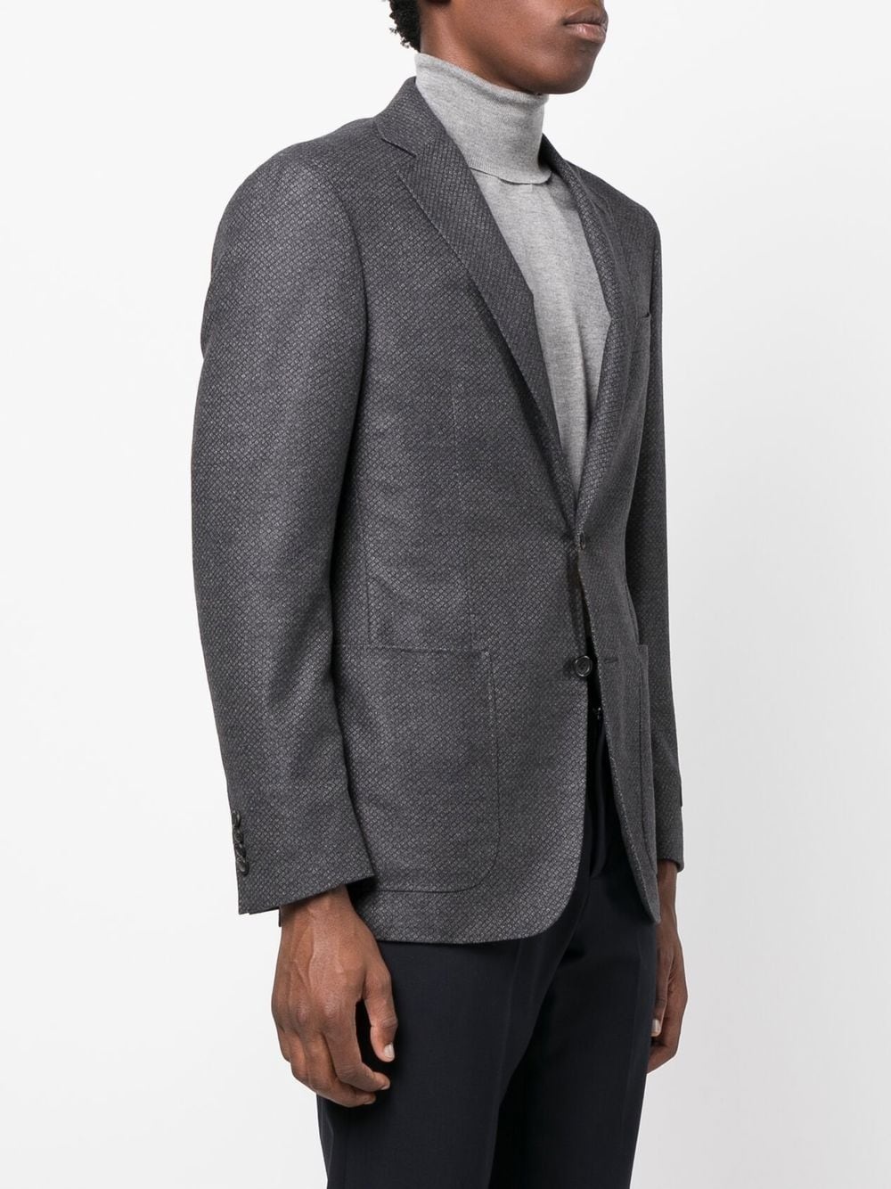 single-breasted wool blazer - 3