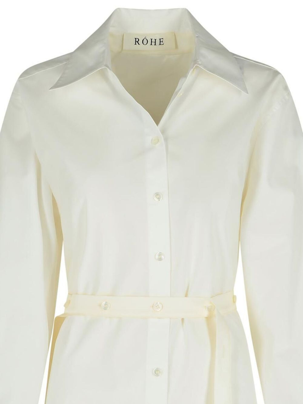 silk-insert belted vest-shirt - 4