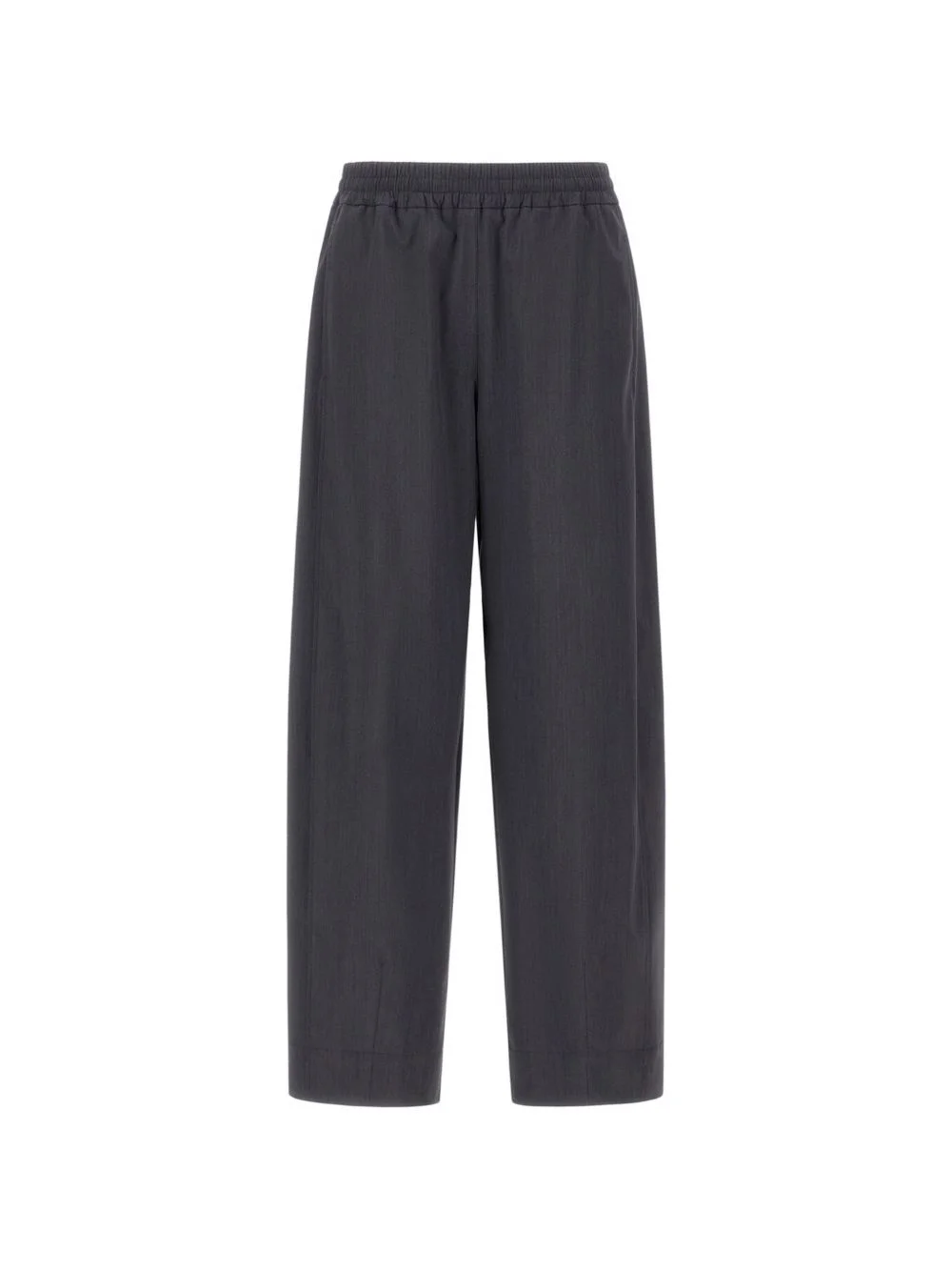 elasticated-waist cropped trousers - 1