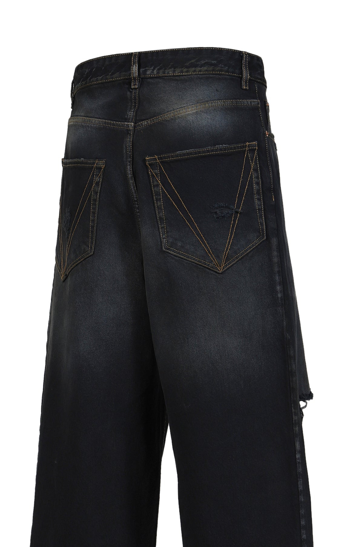 DISTRESSED BAGGY JEANS / BLKOUT - 9