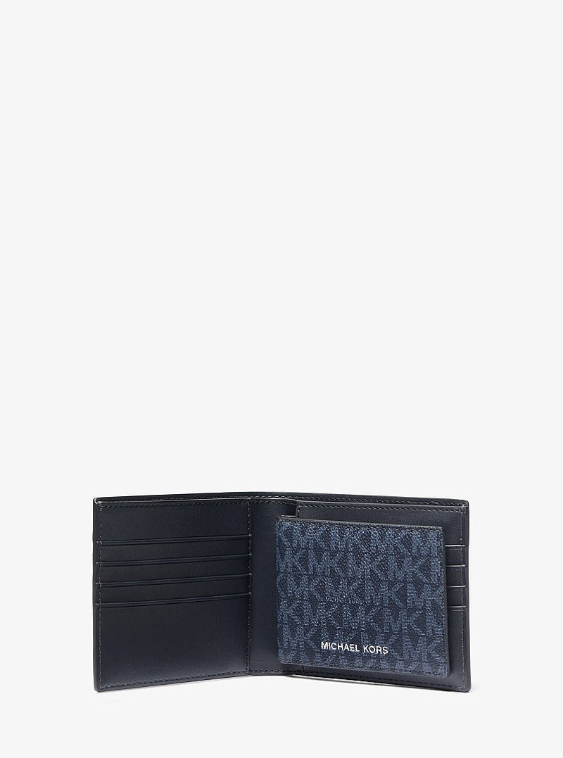 MICHAEL KORS Harrison Logo Billfold Wallet With Passcase outlook
