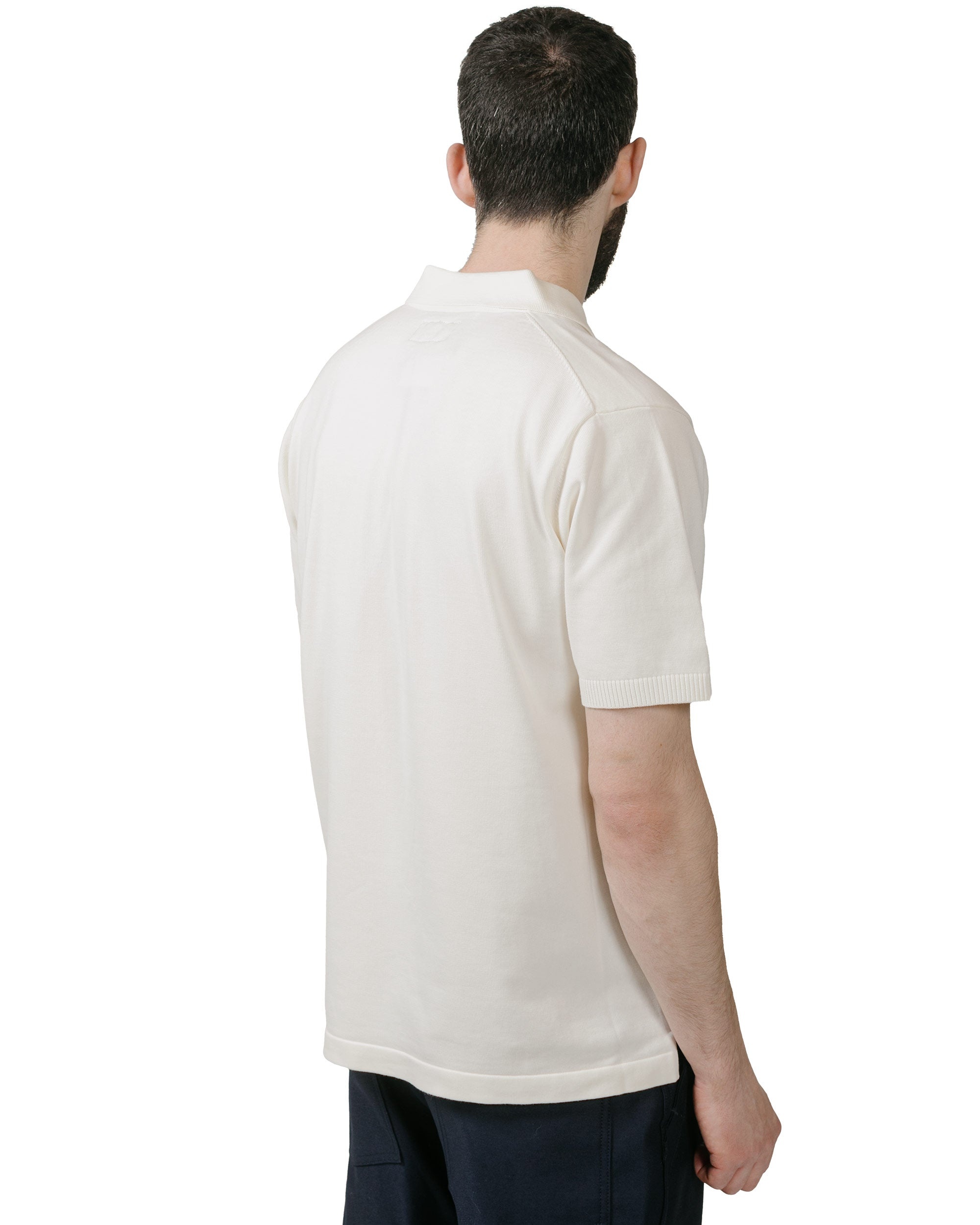 Knit Polo Solid 12G White - 3