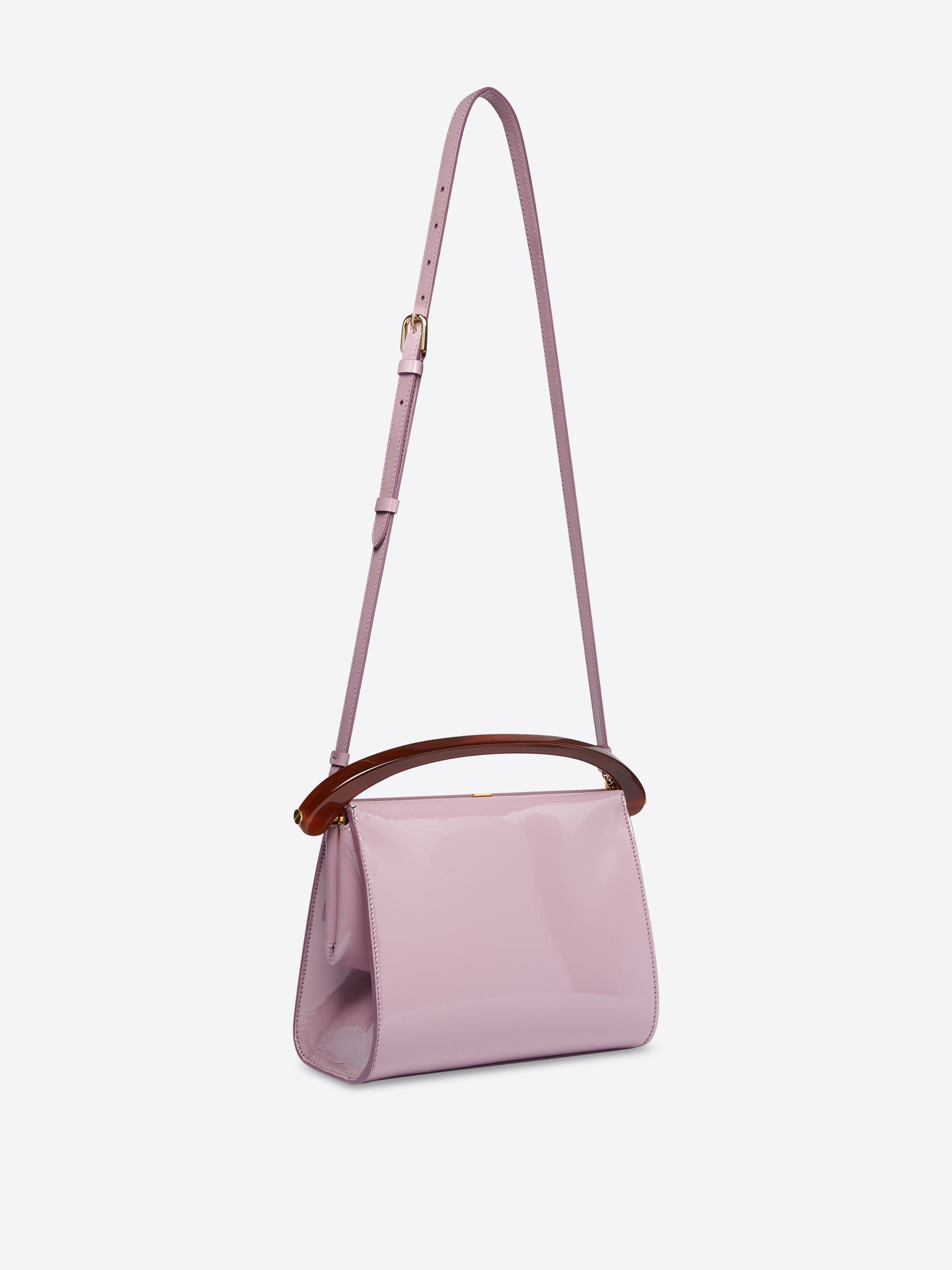 Patent Leather Tote Bag in Brown - Dries Van Noten