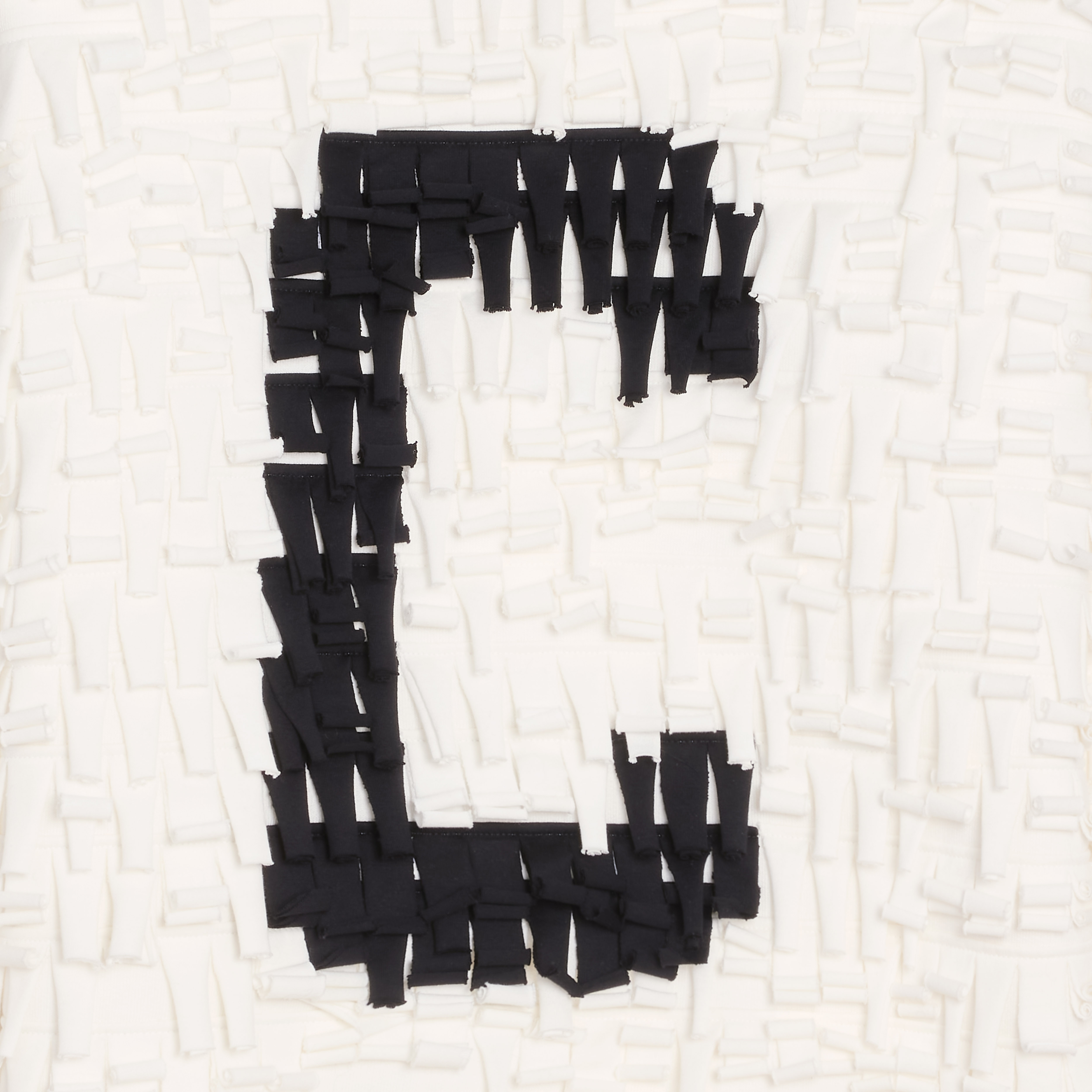 COTTON FLEECE SWEATSHIRT WITH INITIAL FRINGES - 4
