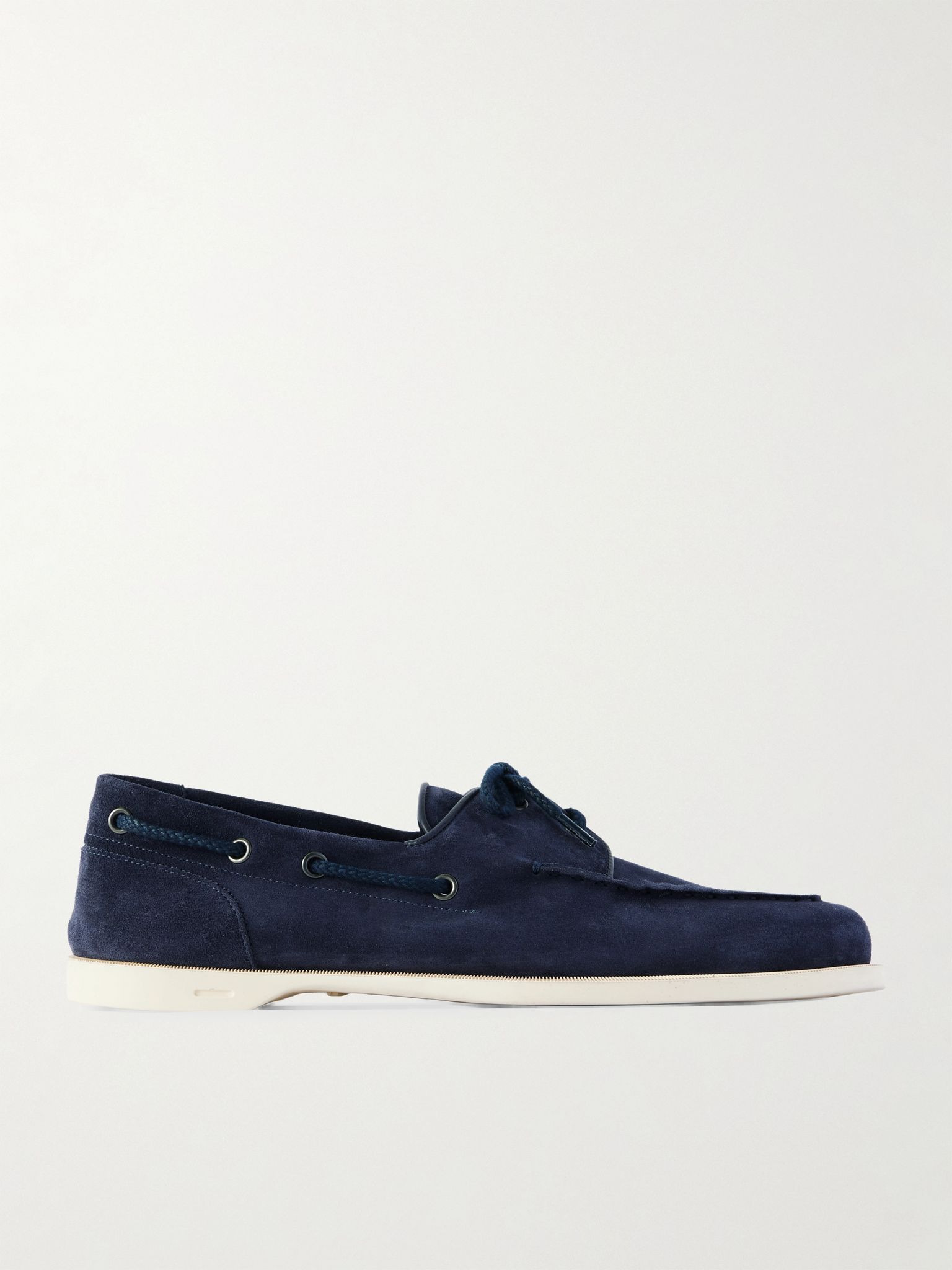Foil Suede Boat Shoes Navy - 1