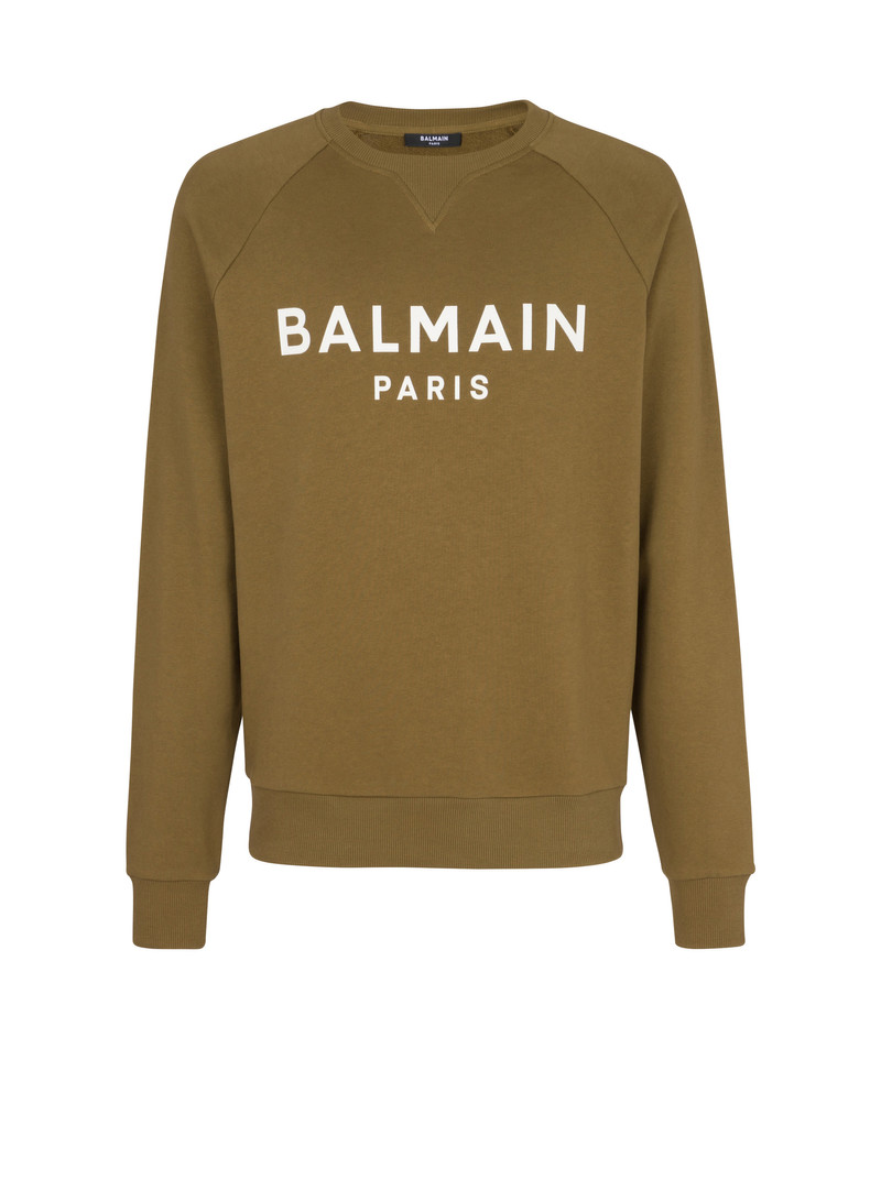 Cotton printed Balmain logo sweatshirt - 1
