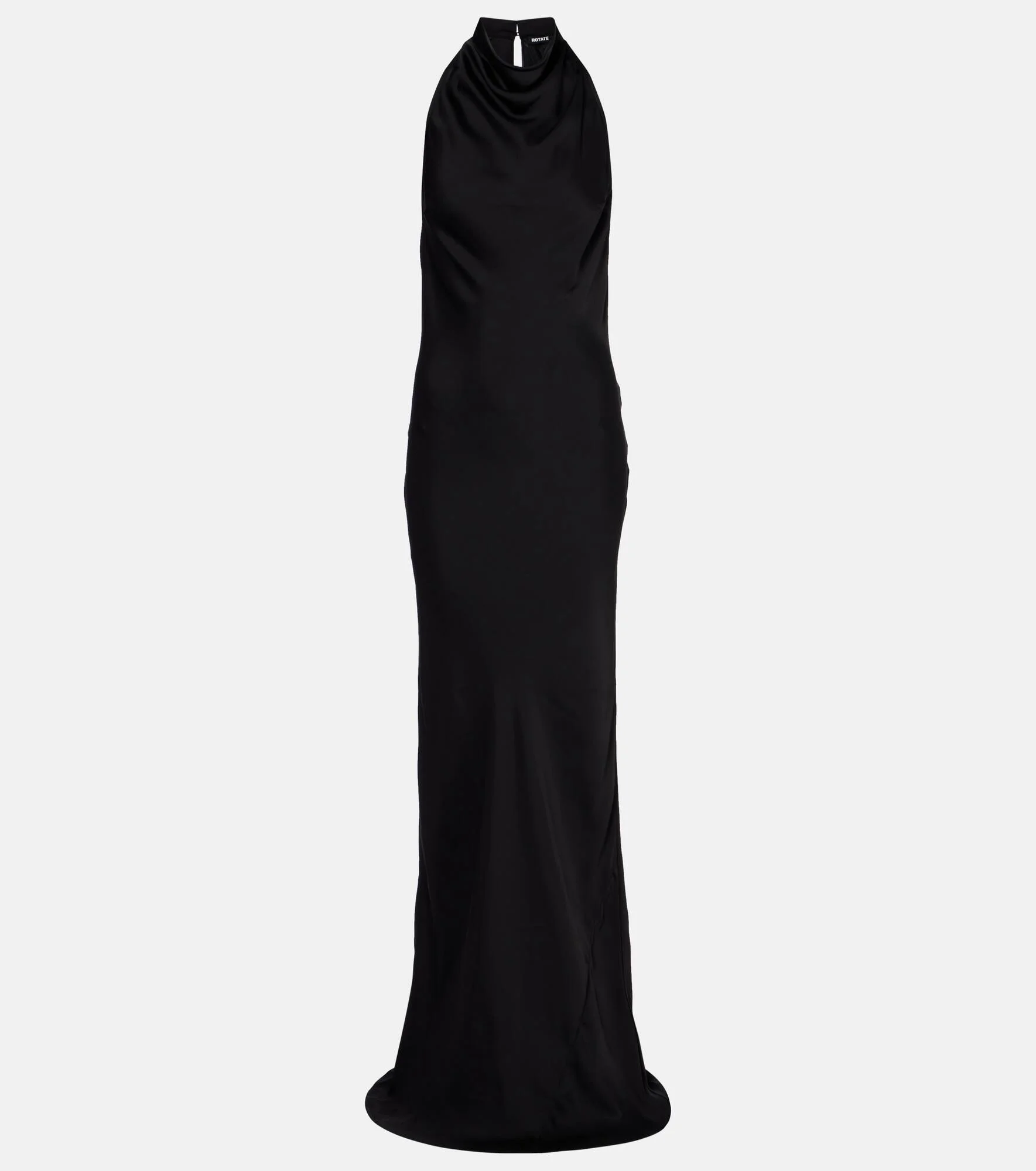 Halterneck satin maxi dress - 1