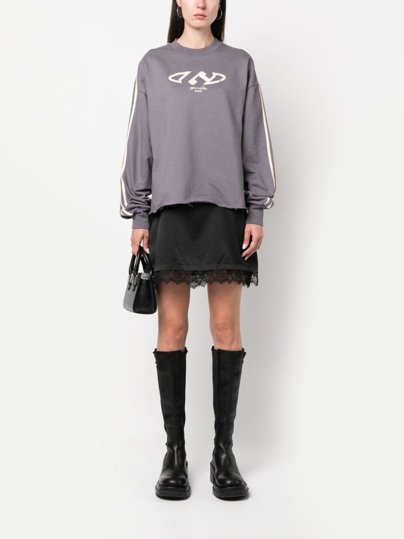 GCDS layered lace-trim dress outlook