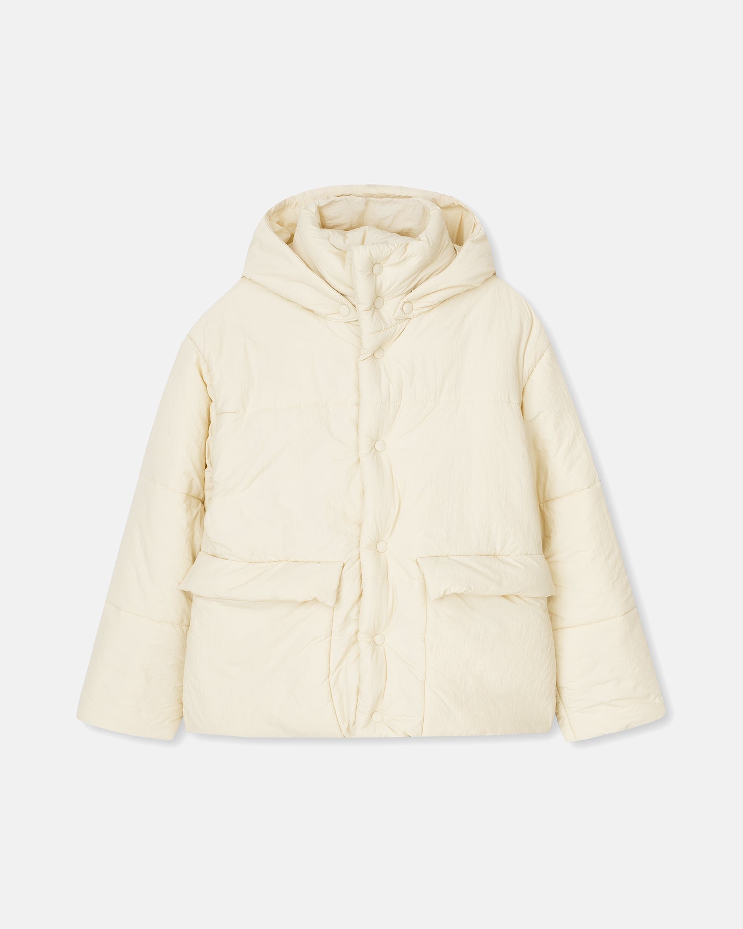 Tech Poplin Hooded Puffer Jacket - 1