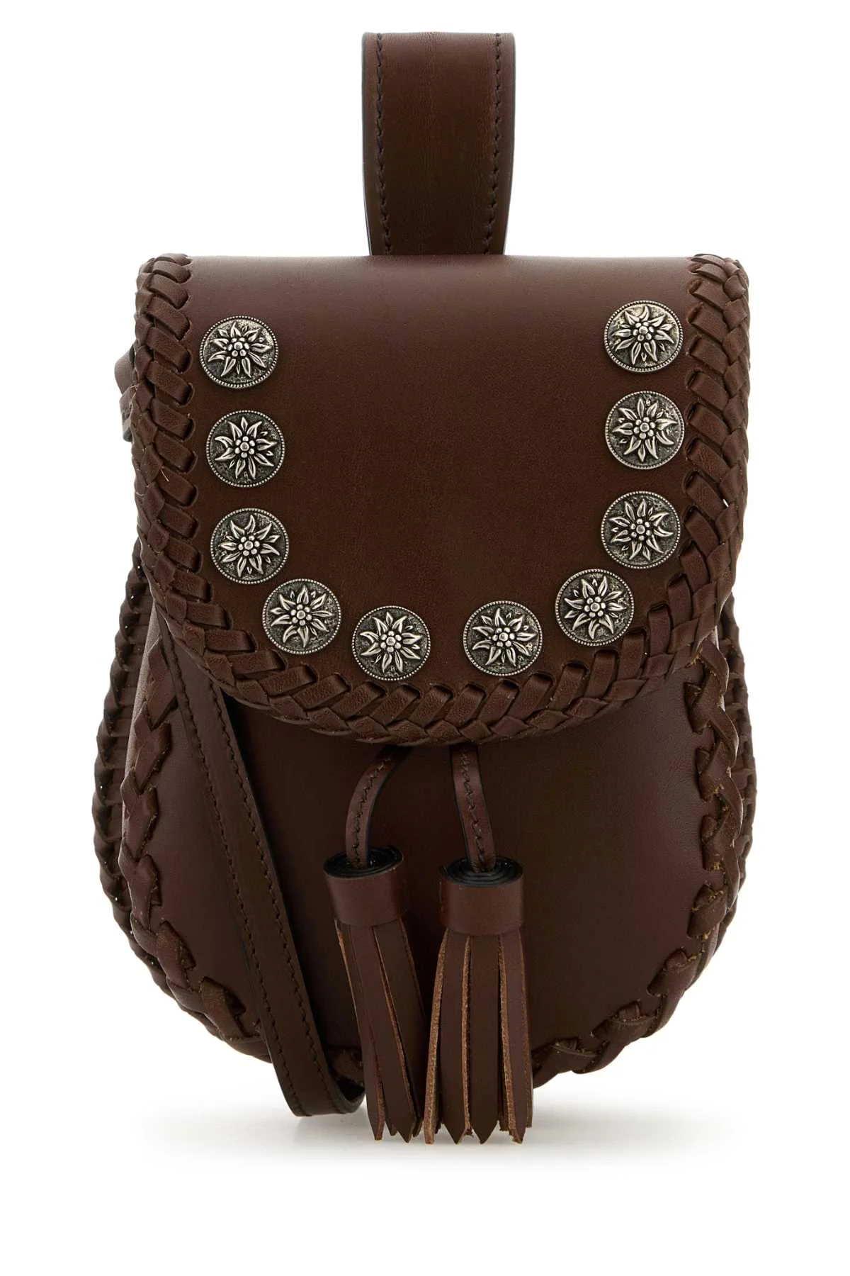 Prada Women Brown Leather Crossbody Bag - 1