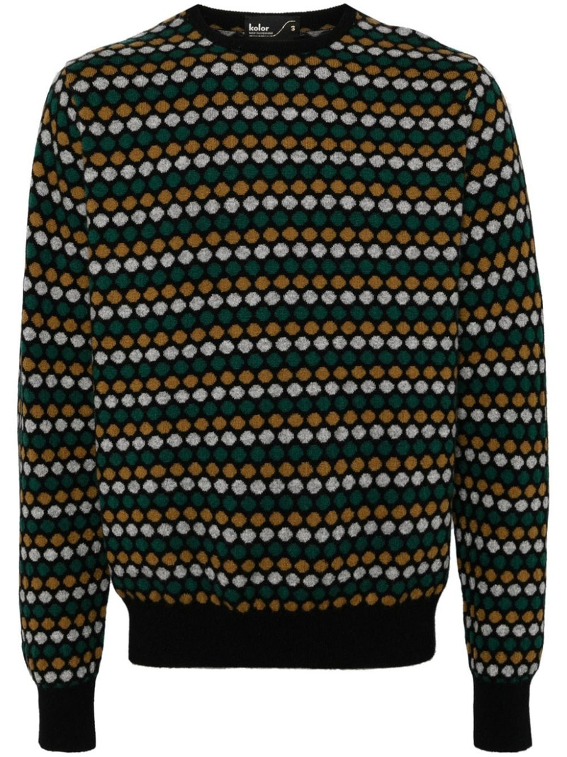 polka dot-pattern jumper 1