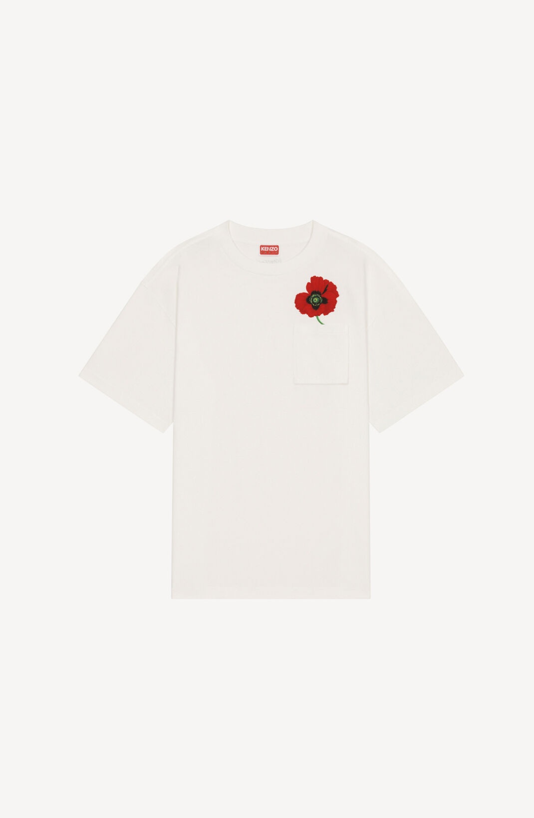 'KENZO POPPY' oversized pocket T-shirt - 1