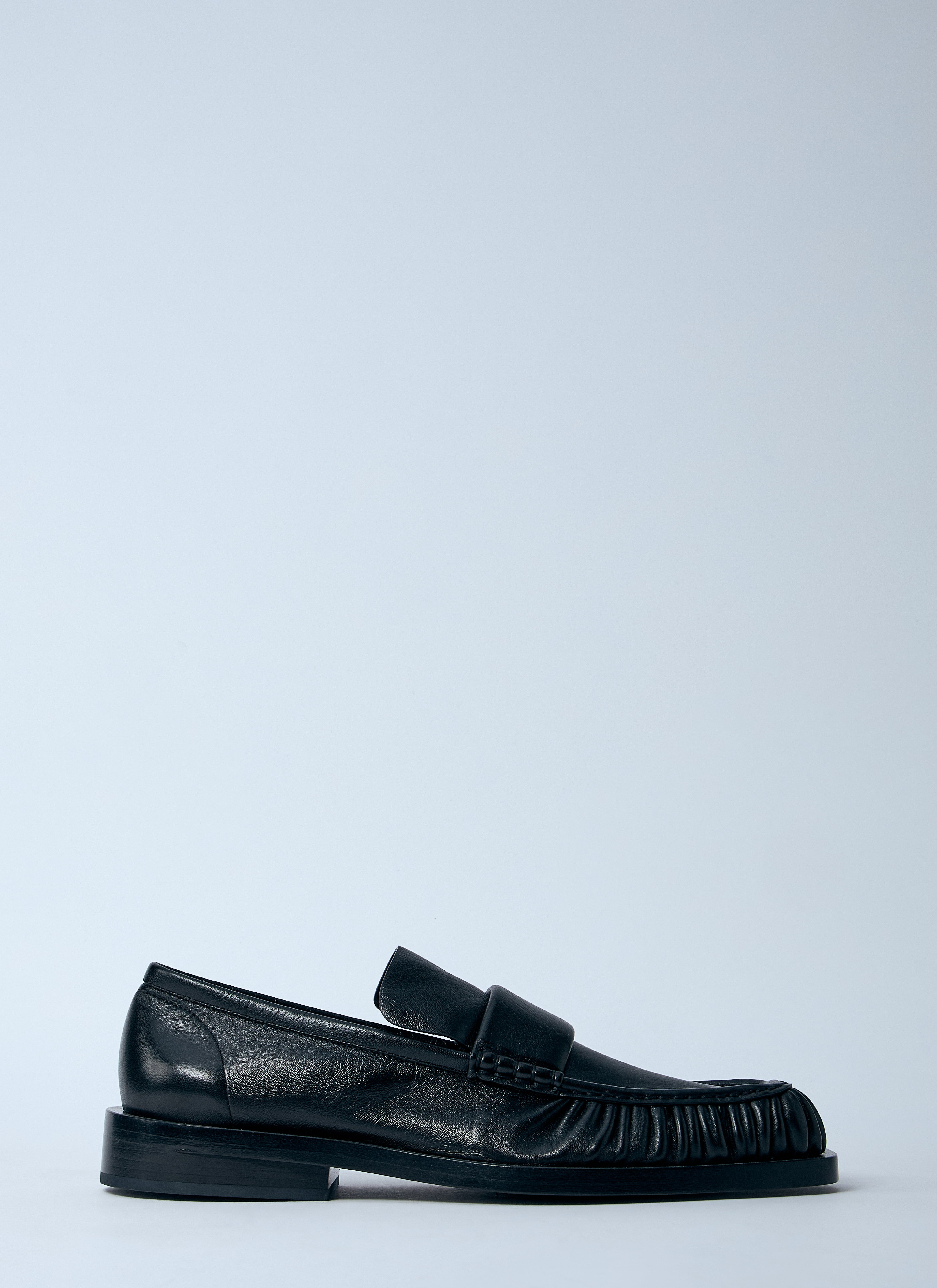 Jil Sander Men Ruched Leather Loafers - 1