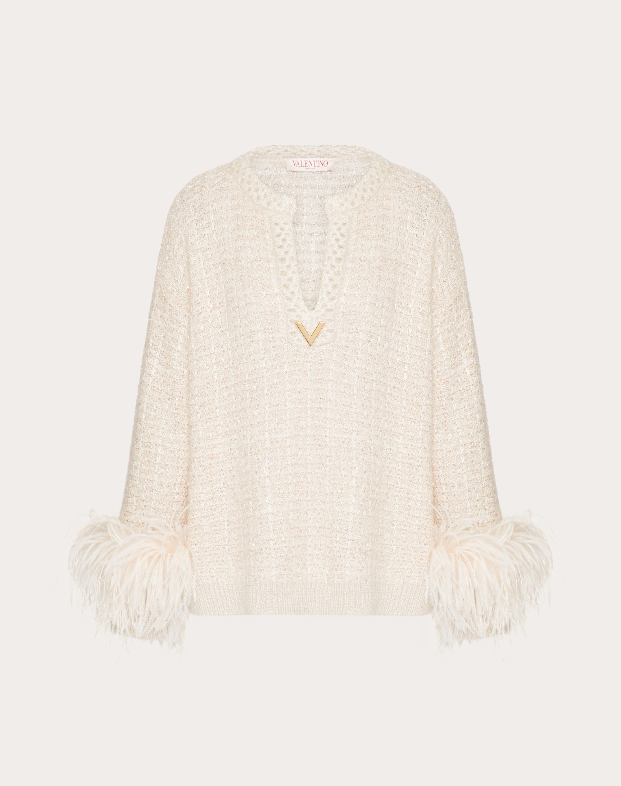 SWEATER IN LUREX MOHAIR AND SEQUIN THREAD - 1