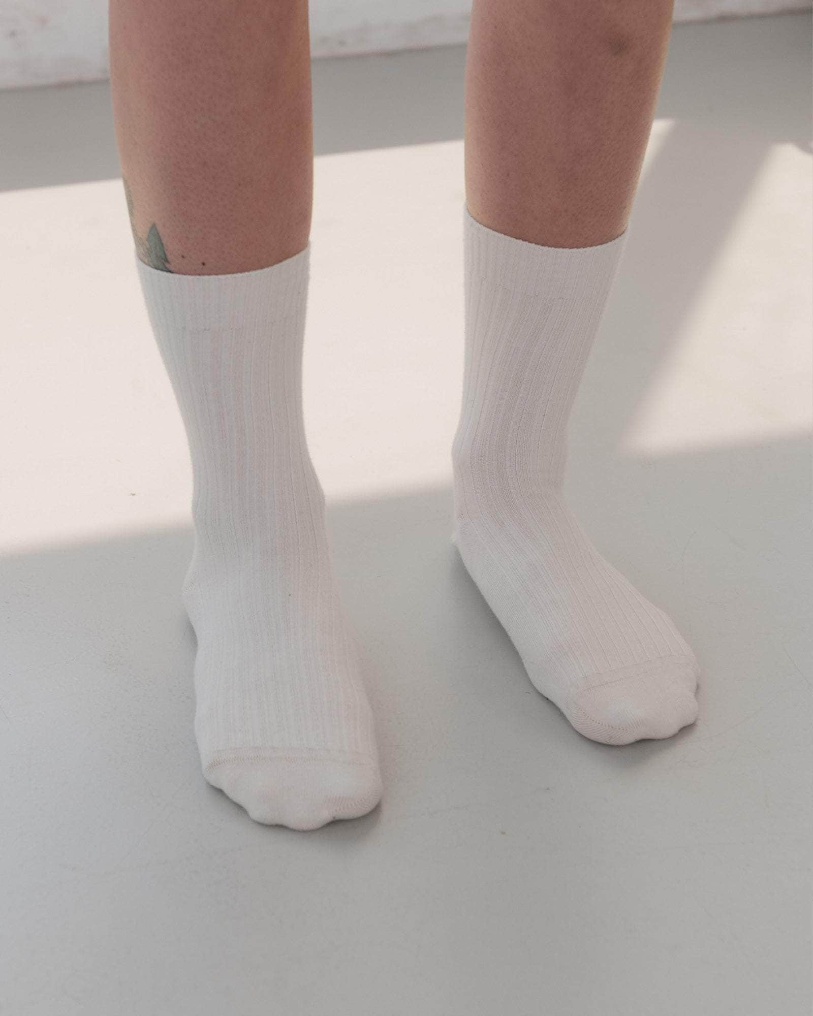 Rib Overankle Socks - Organic Cotton Rib - 4