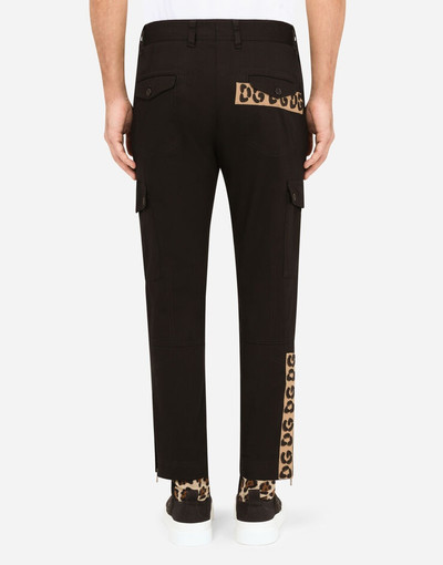 Dolce & Gabbana Stretch cotton cargo pants with DG patch outlook