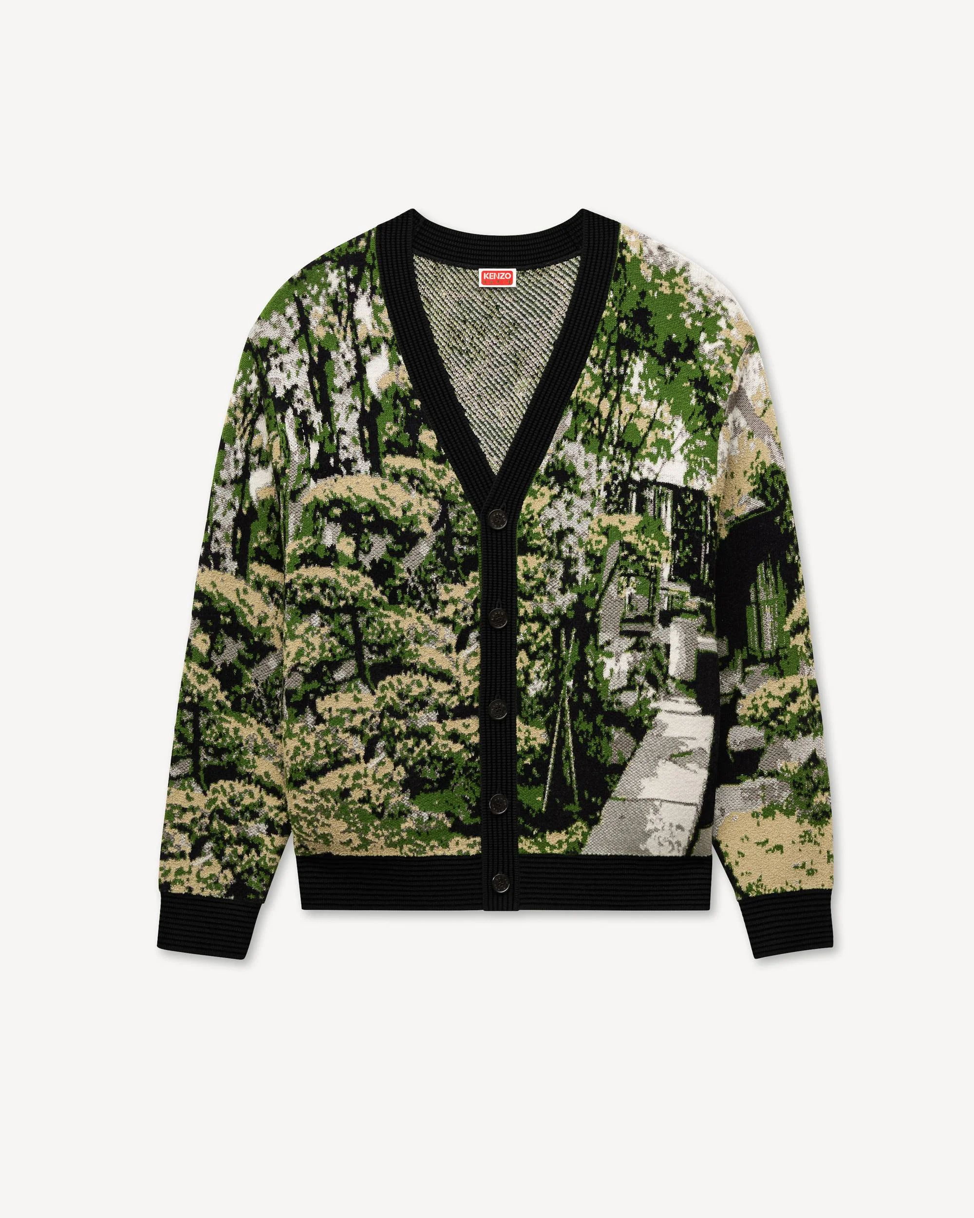 'KENZO Japanese Garden' cardigan in cotton wool - 1