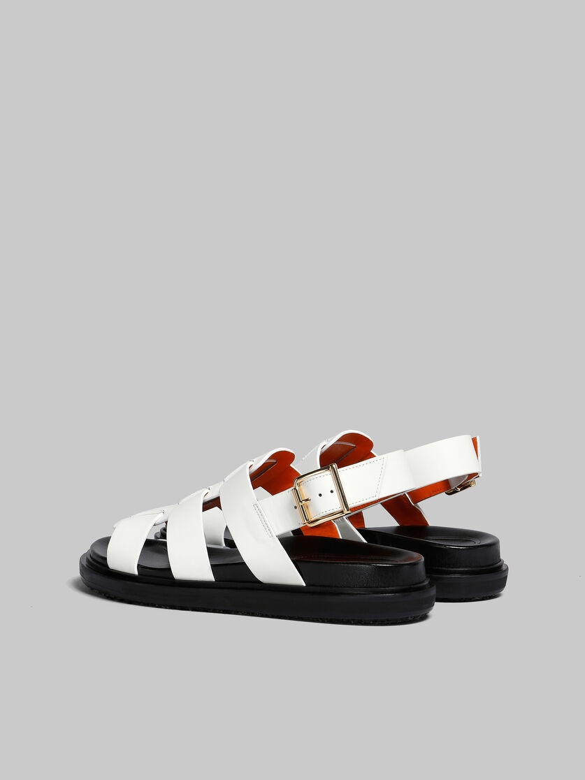 WHITE LEATHER GLADIATOR SANDAL - 3