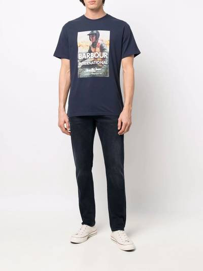 Barbour logo crew-neck T-shirt outlook