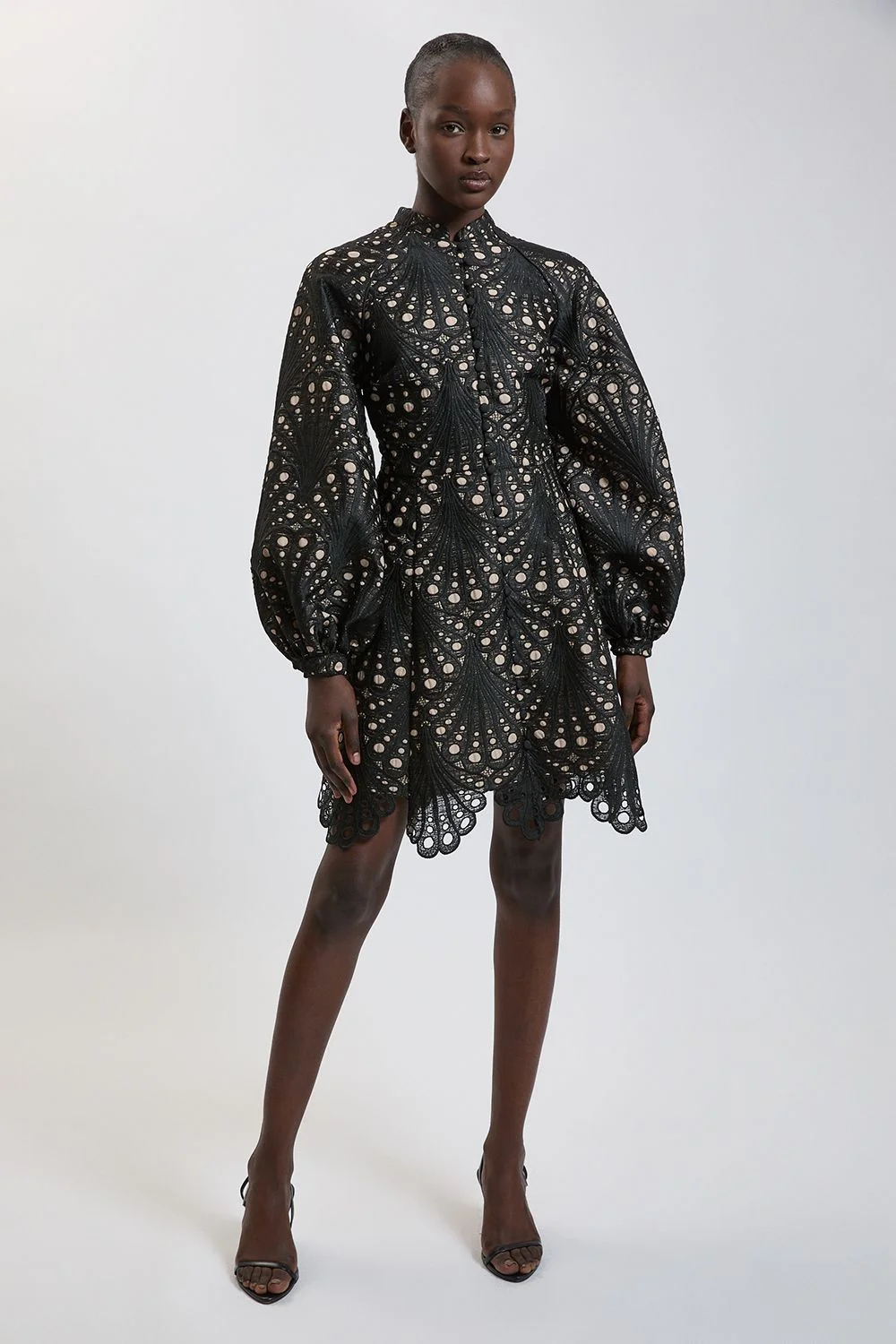Bonded Lace Mini Dress - 1