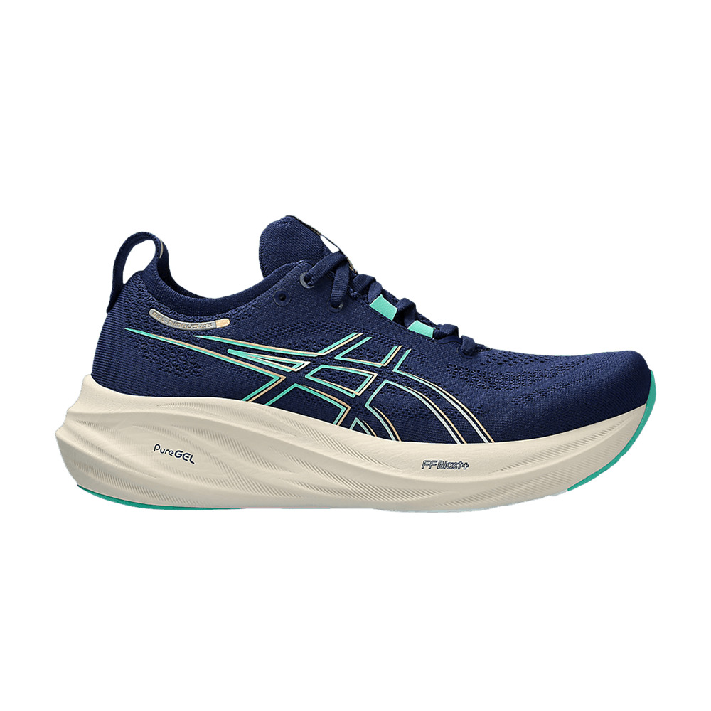 Wmns Gel Nimbus 26 Wide 'French Blue Electric Lime' - 1