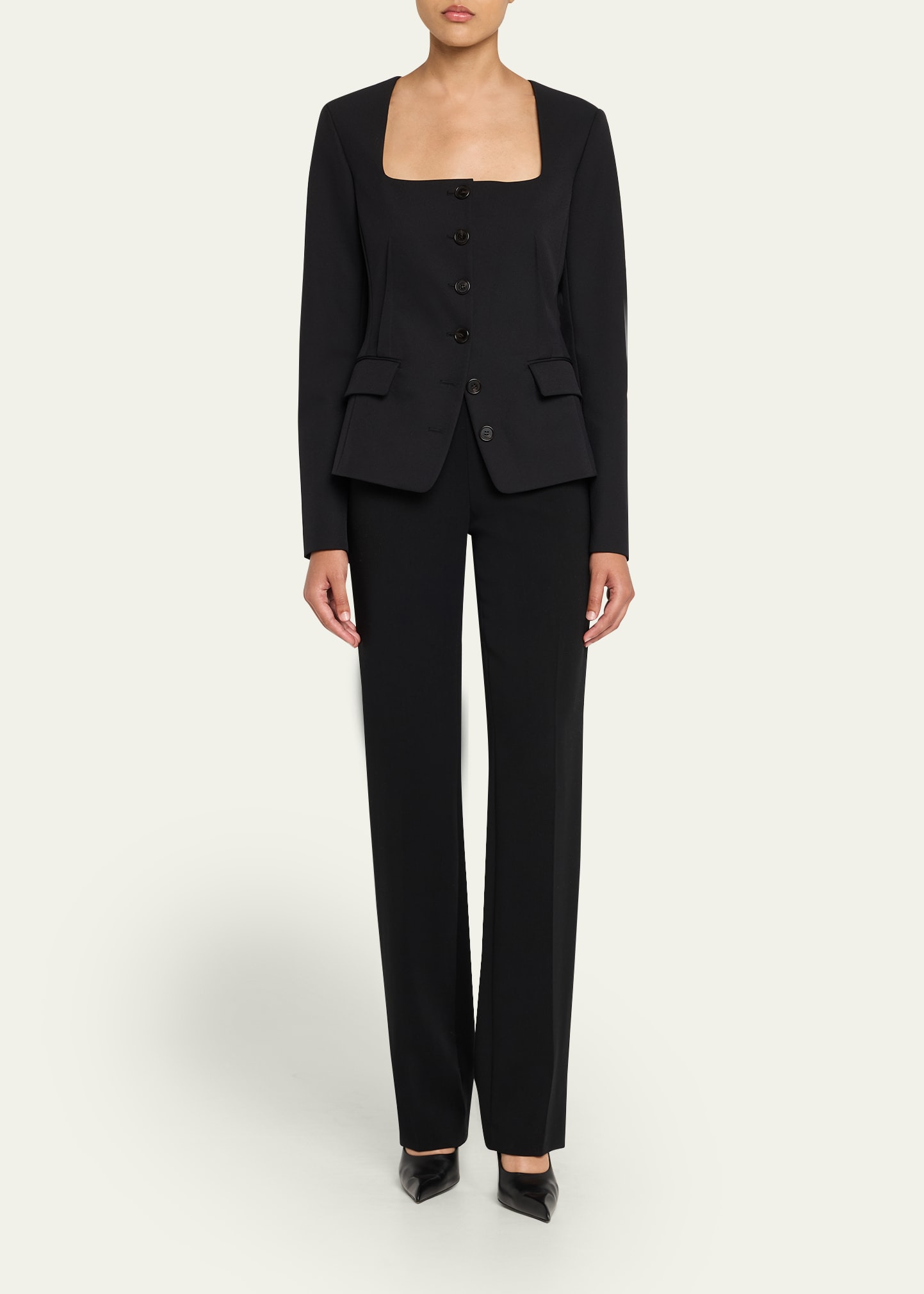 Marlowe Tailored Square-Neck Jacket - 2