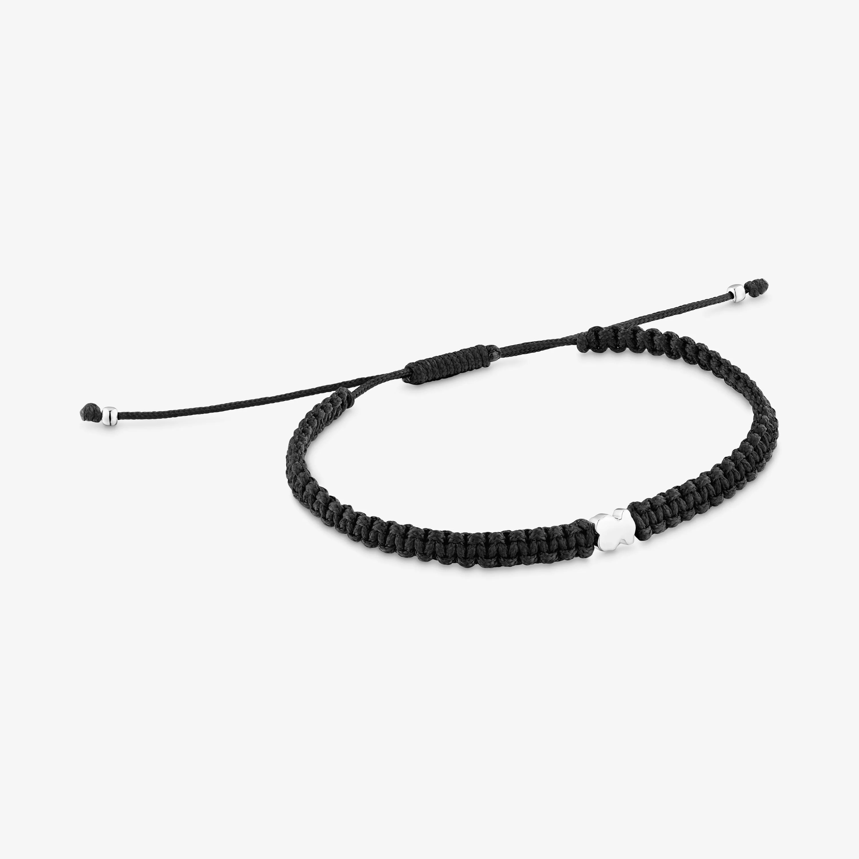 Silver and black nylon bear Bracelet TOUS Motifs - 1