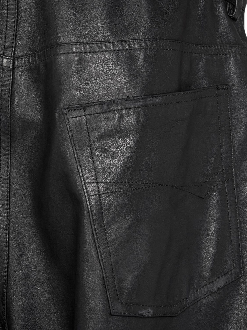 Oversized leather baggy pants - 6