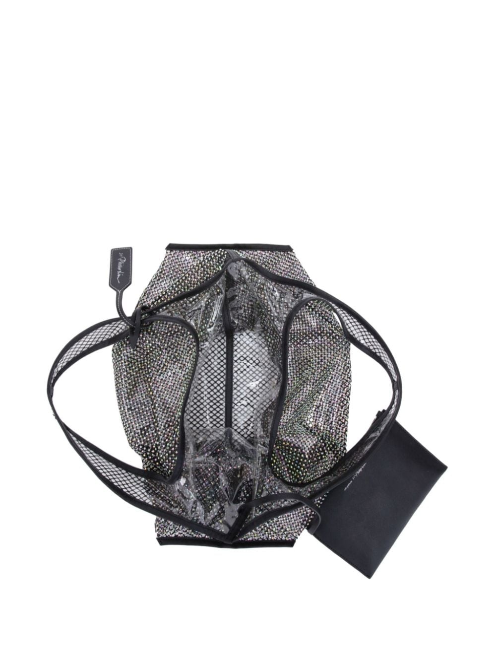 crystal-embellished leather shoulder bag - 3