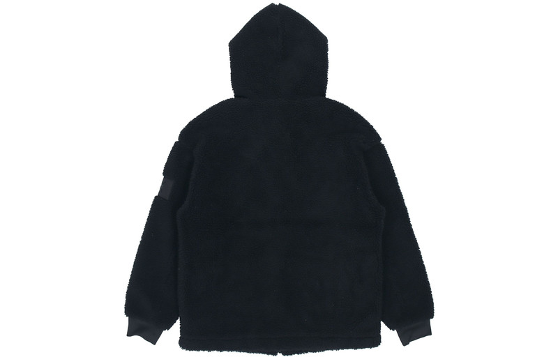 PUMA PUMA lamb's wool hooded Stay Warm Windproof logo Jacket Black 535066-01 outlook