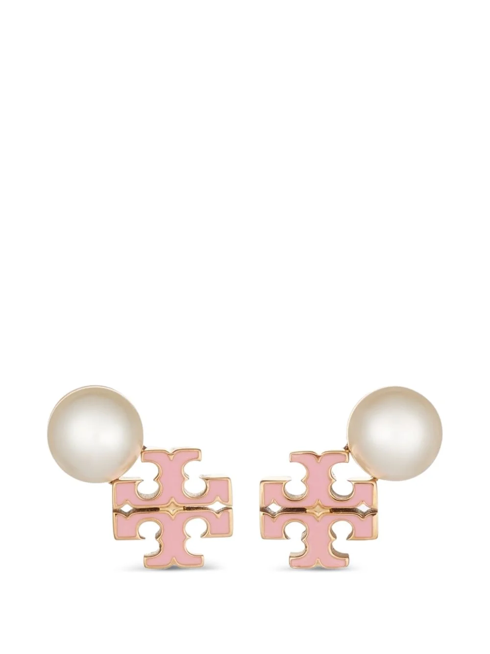 Moondance logo pearl earrings - 1