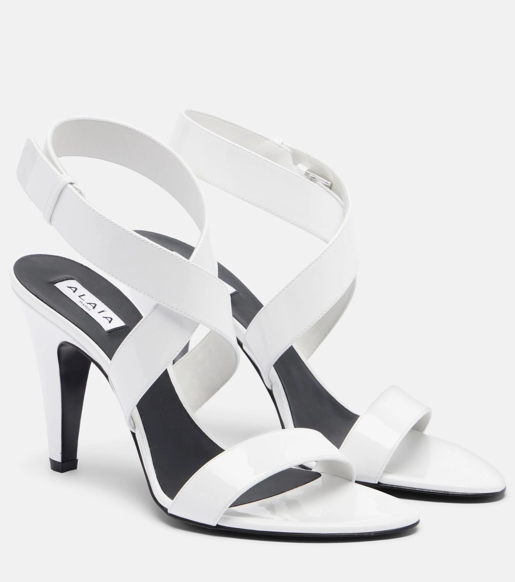 Patent leather slingback sandals - 1