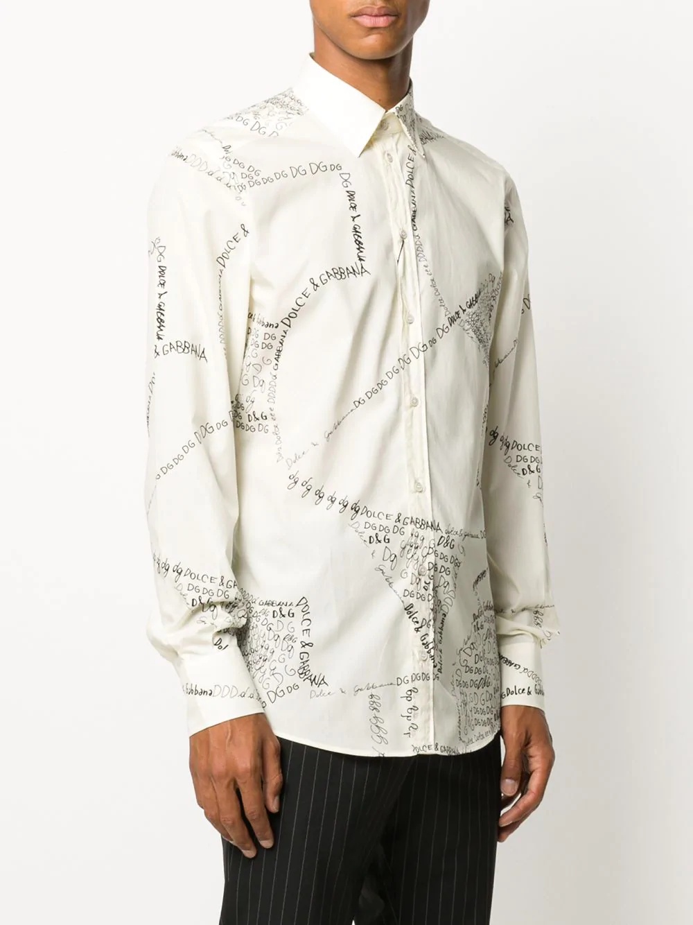 logo-print long-sleeve shirt - 3