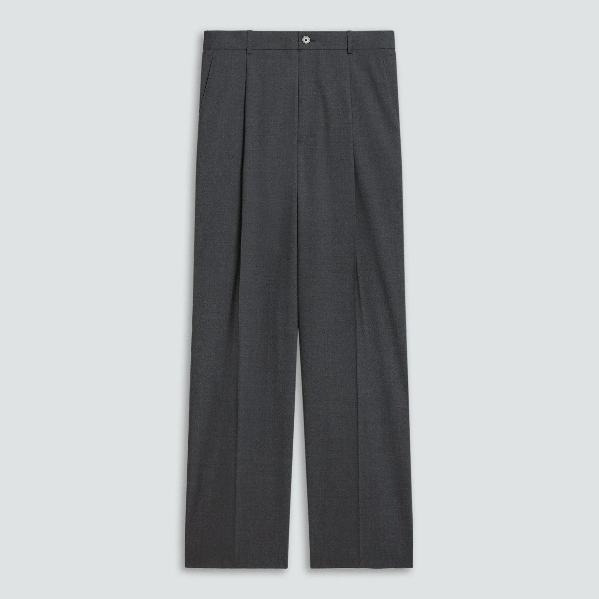 Relaxed Pleat Pant in Stretch Wool - 1