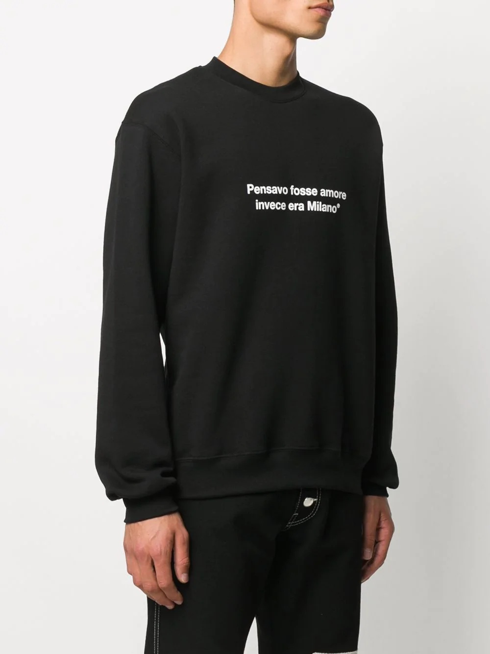 slogan print sweatshirt - 3