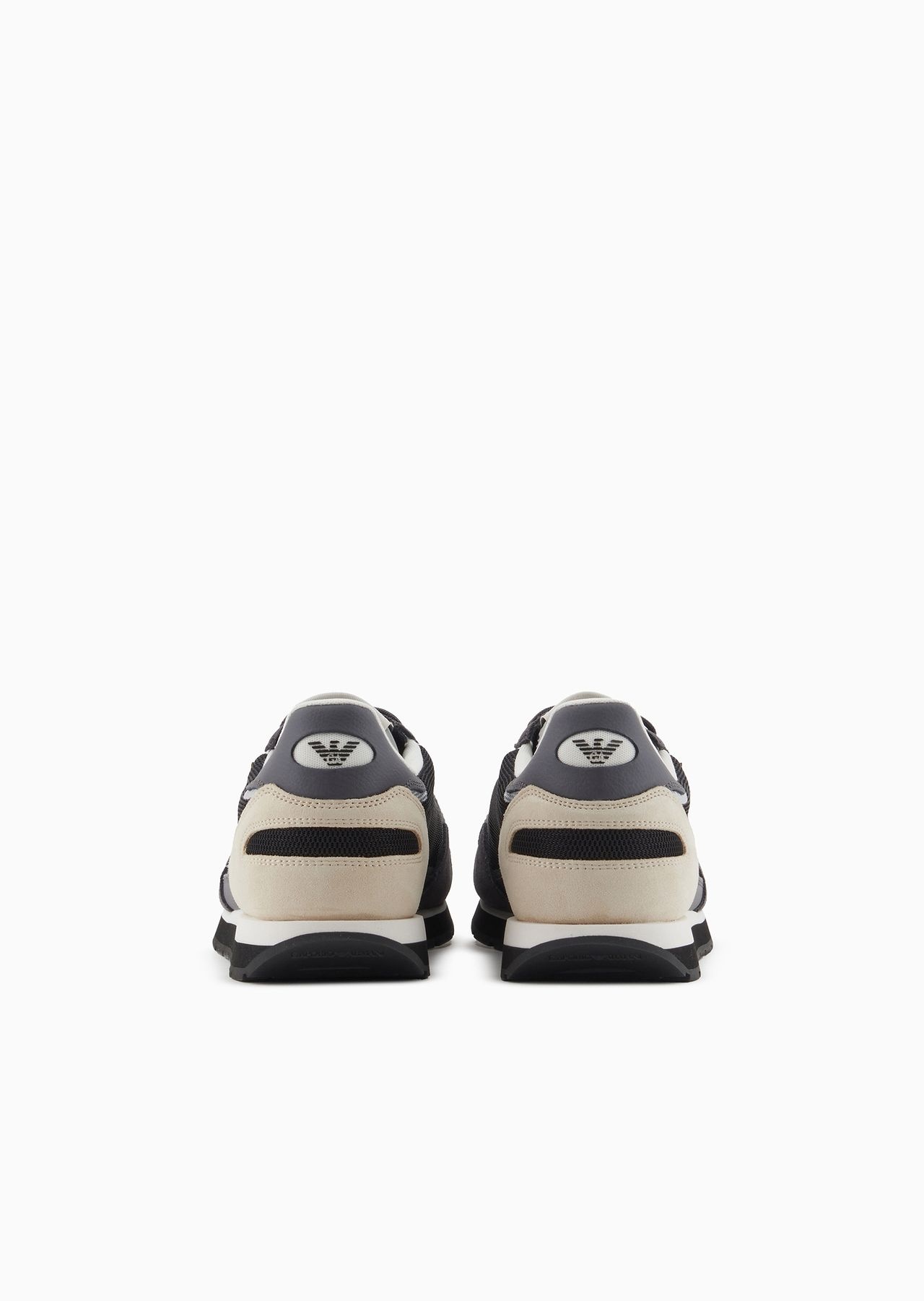 Mesh sneakers with suede details and eagle patch - 3