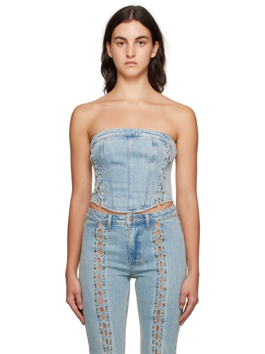 Blue Soho Dove Denim Corset - 1