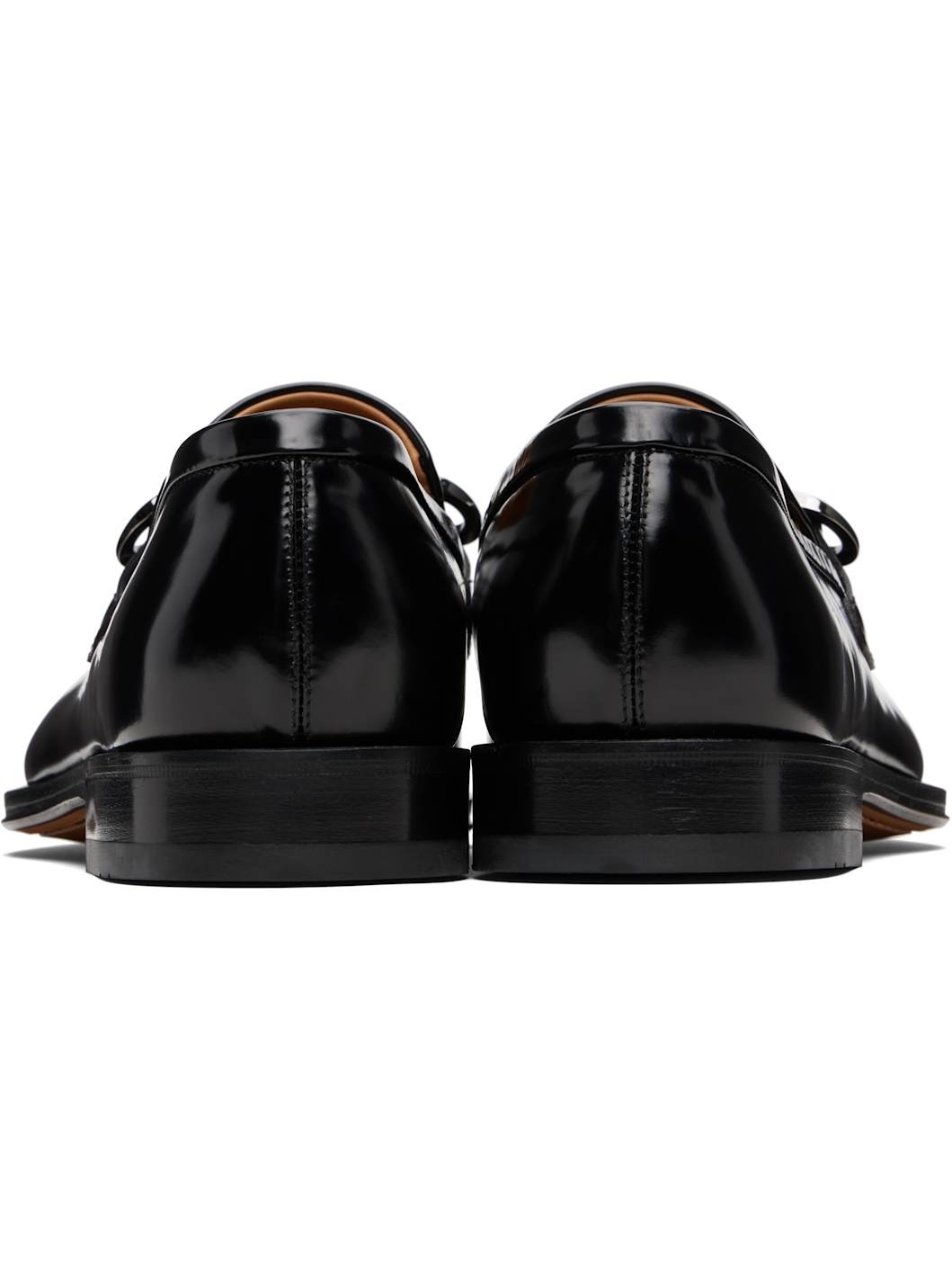 Black Gancini Ornament Loafers - 2