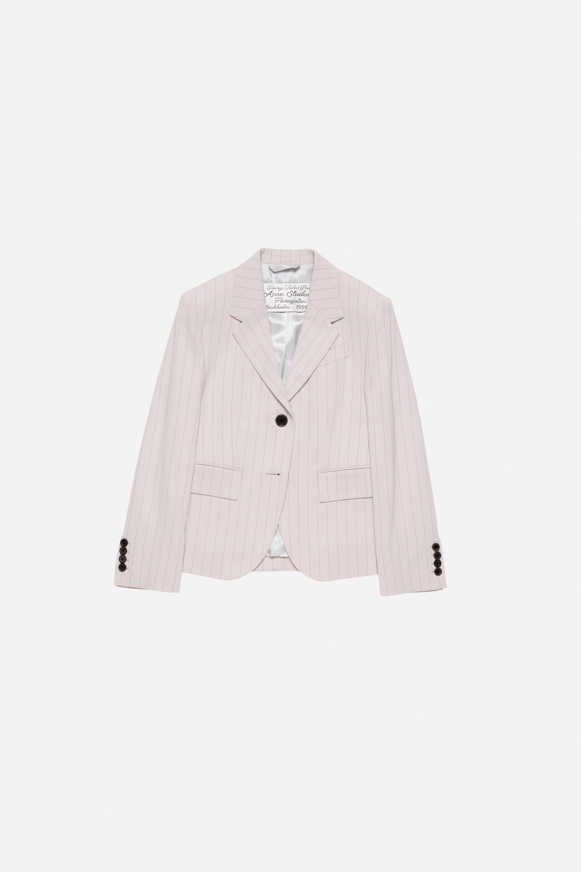 Single-breasted pinstripe jacket - Taupe beige - 5